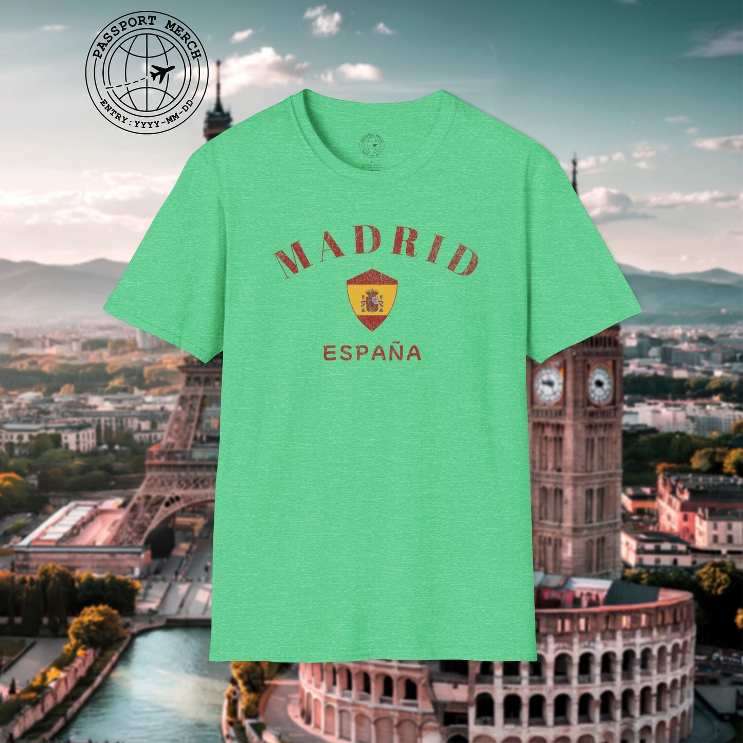 Madrid with Coat of Arms Spain T-Shirt