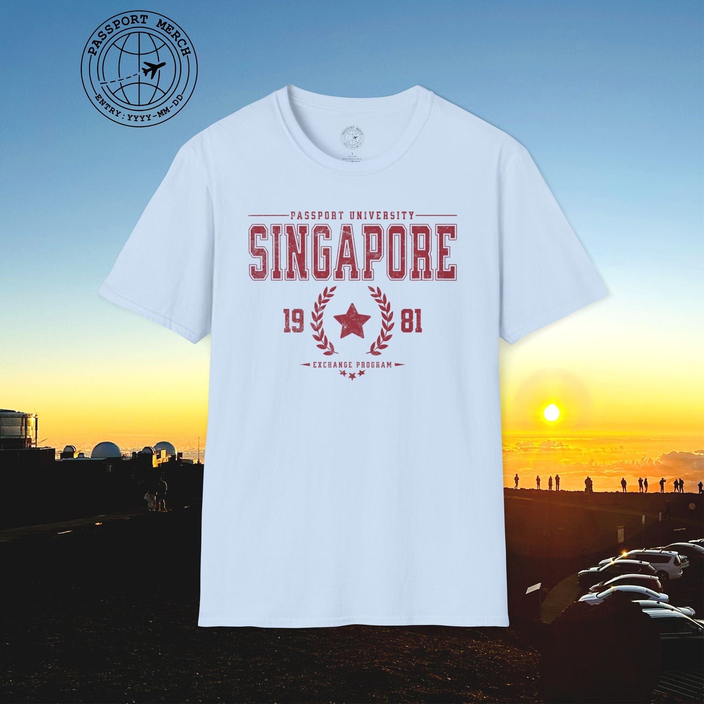 Vintage Passport University, Singapore T-Shirt