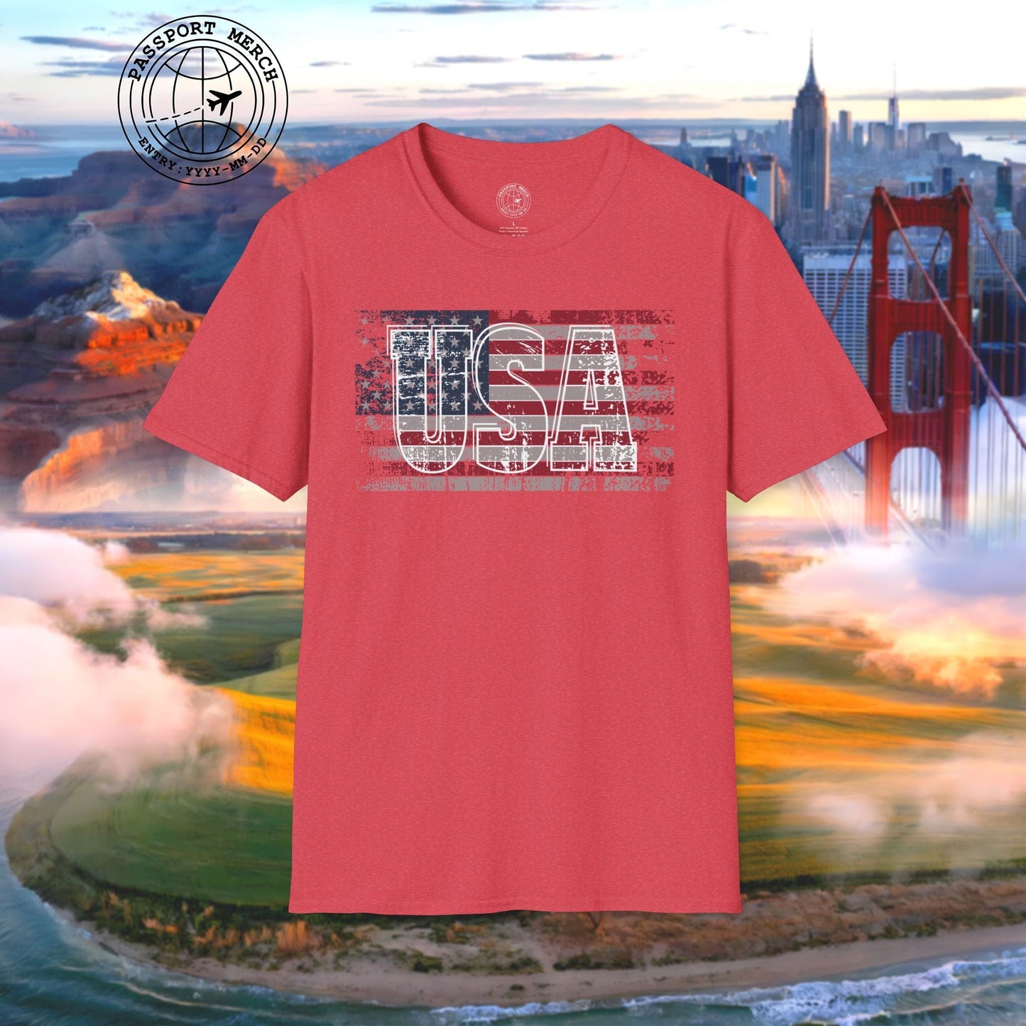 Vintage American Flag Patriotism USA T-Shirt