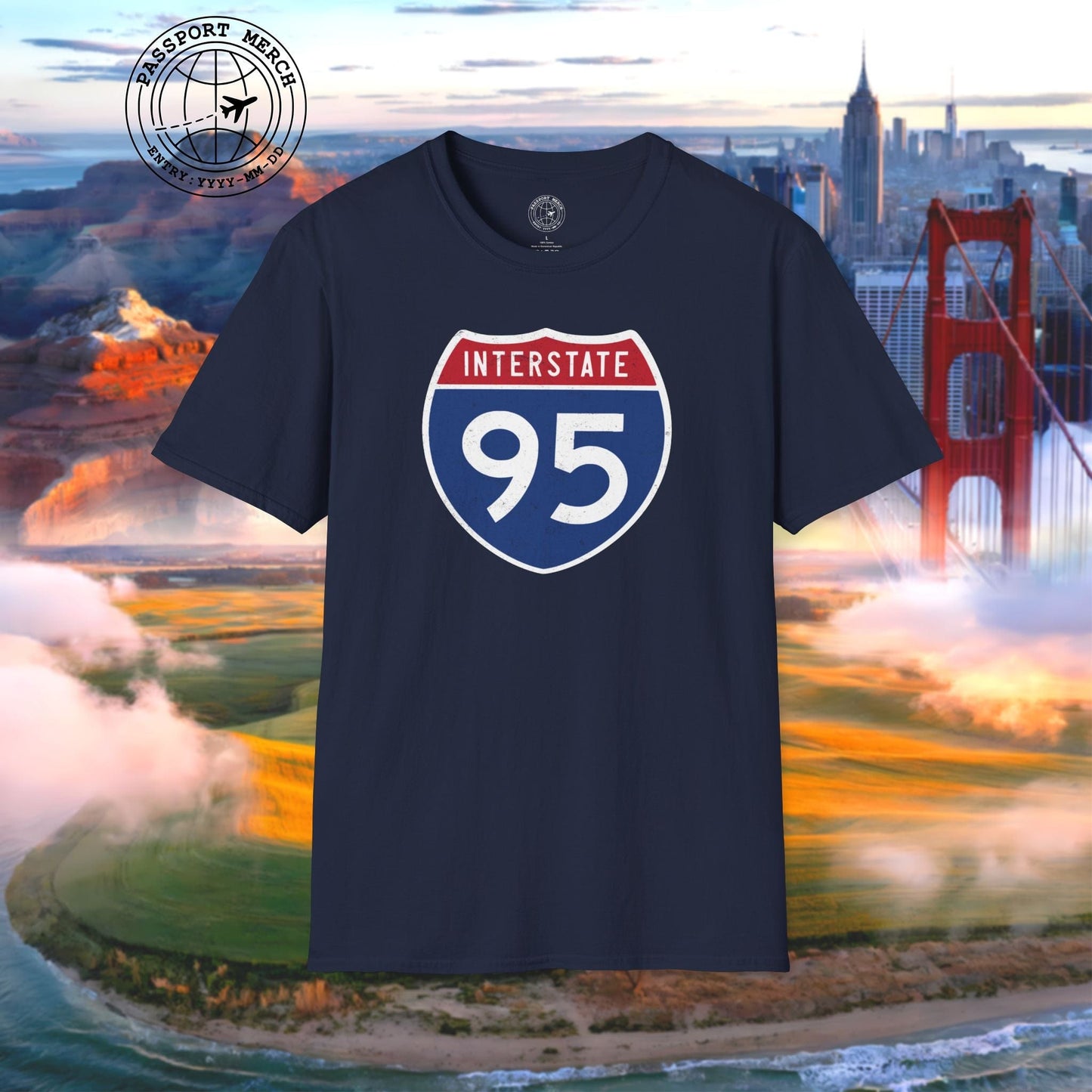 Signs of Wanderlust, Interstate 95, USA T-Shirt