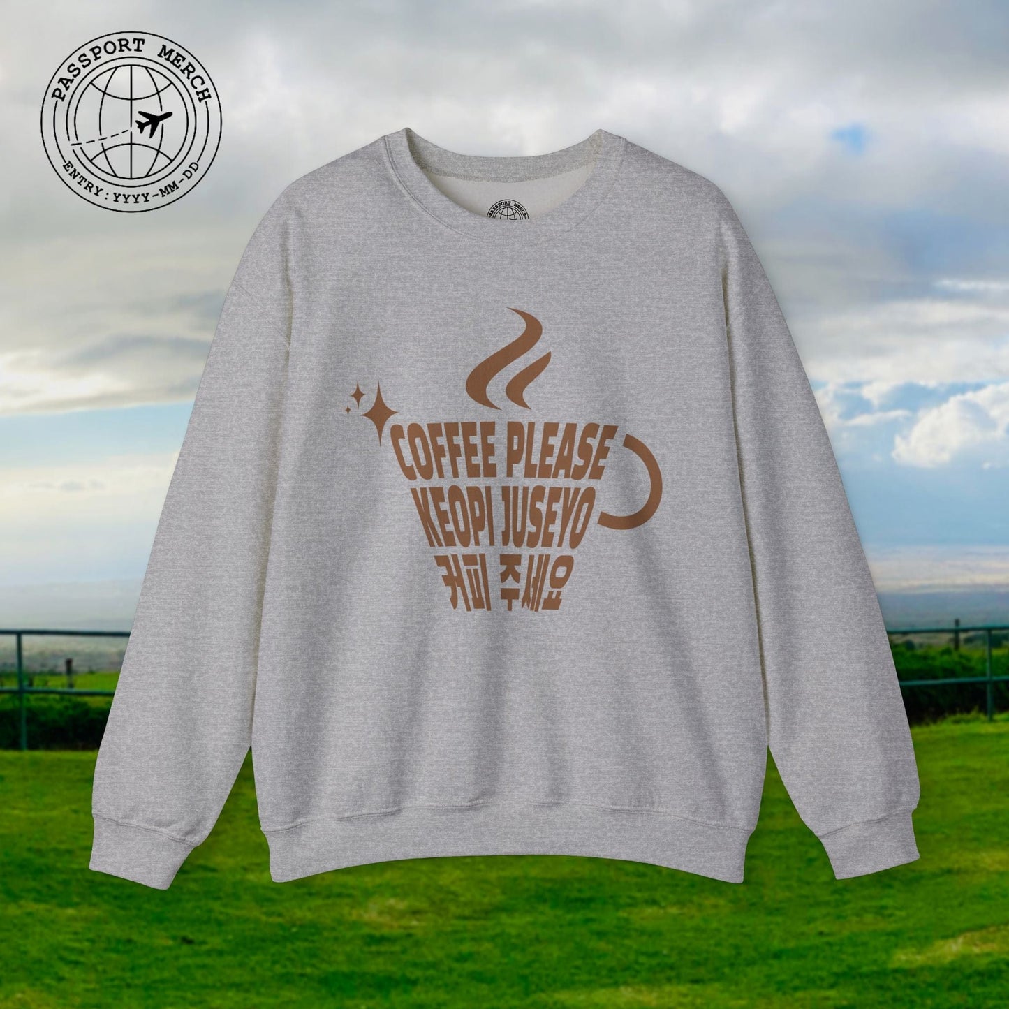 Coffee Please. Keopi Juseyo. Korea Crewneck