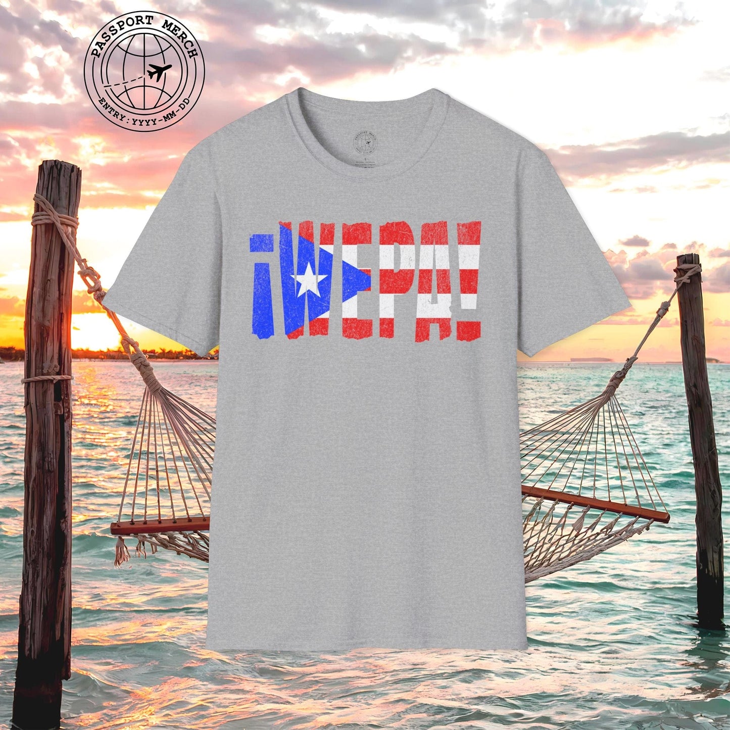Wepa Puerto Rico Letter Flag T-Shirt