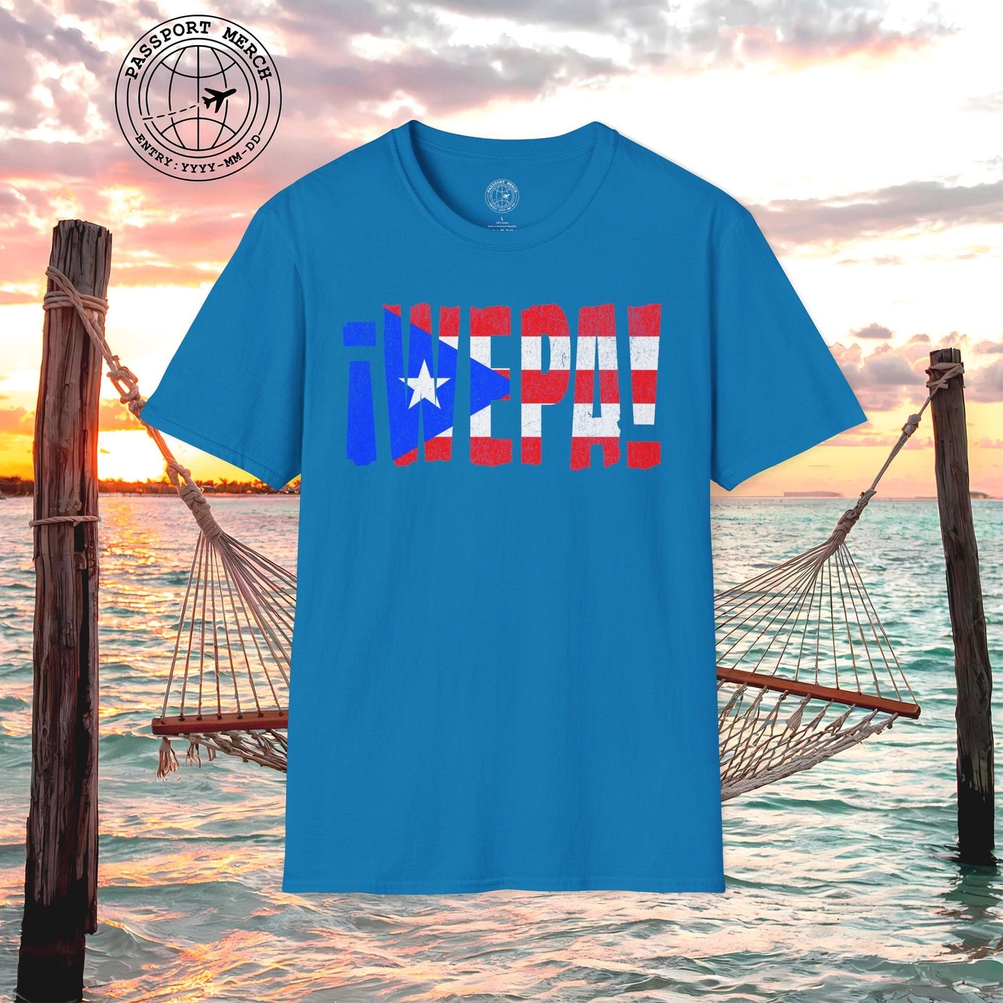Wepa Puerto Rico Letter Flag T-Shirt
