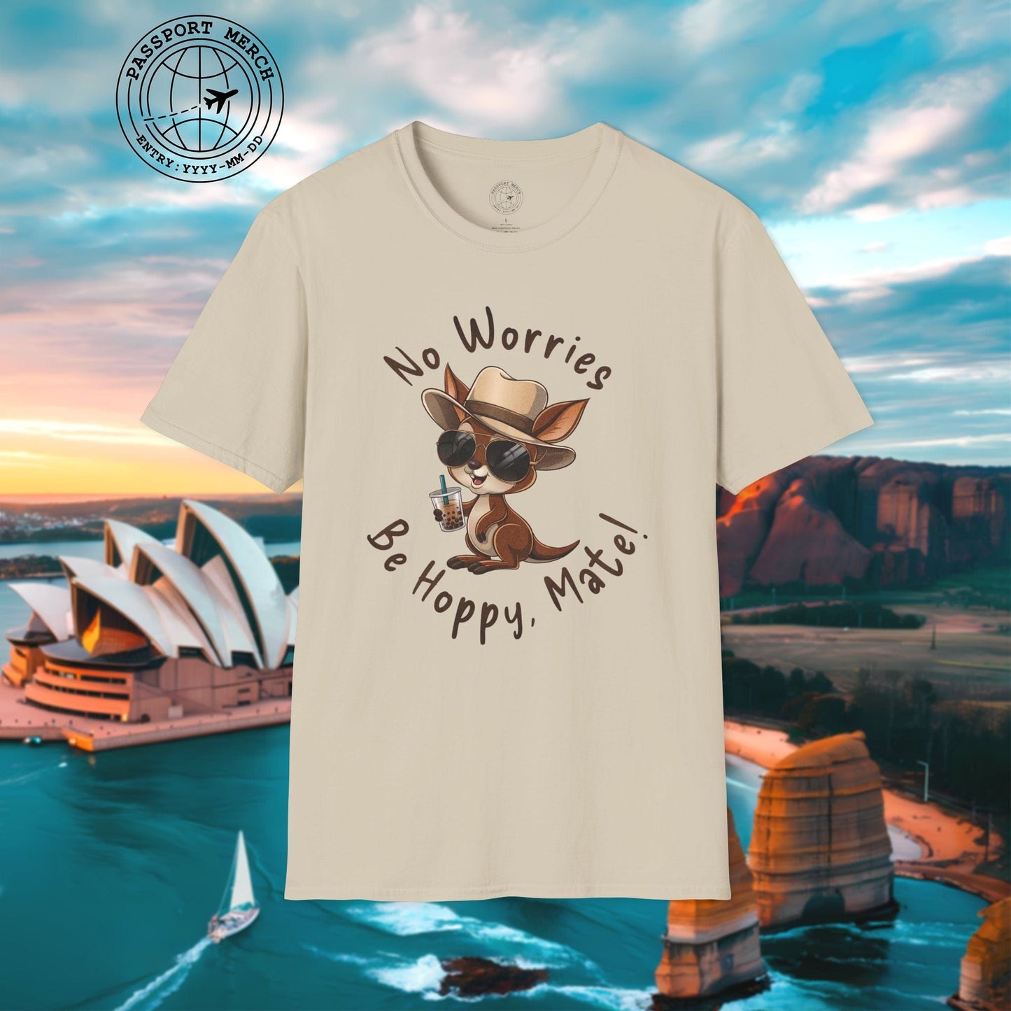 No Worries, Be Hoppy, Mate! Australia T-Shirt