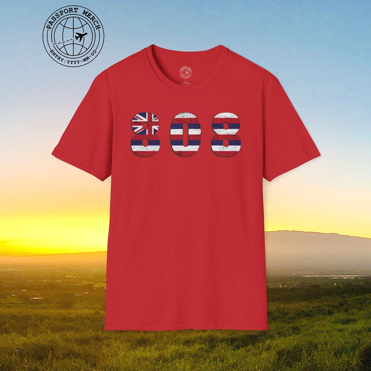 Woodworked 808 Flag, Hawaii T-Shirt