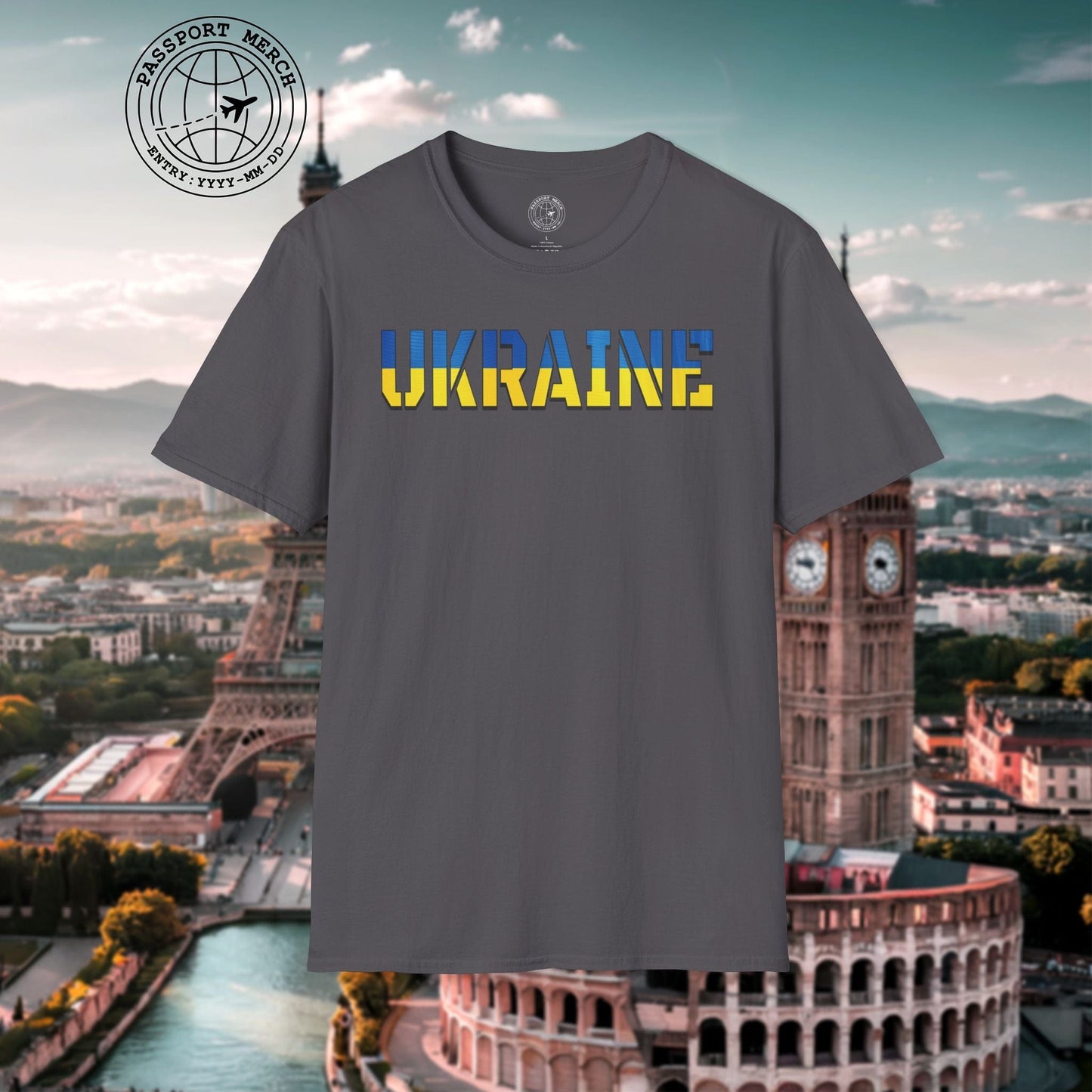 Ukraine Text Flag T-Shirt