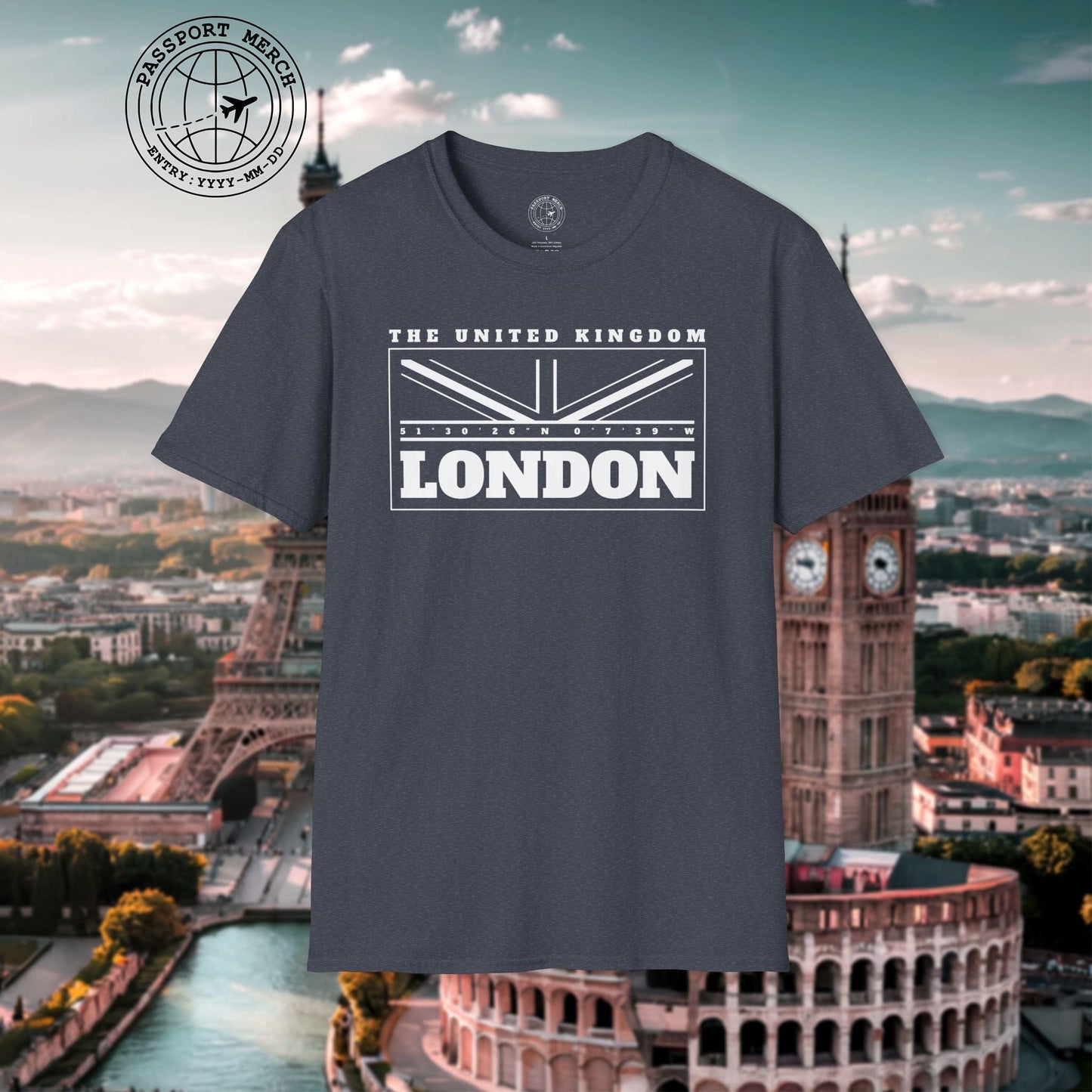 GPS Flag London England, UK T-Shirt