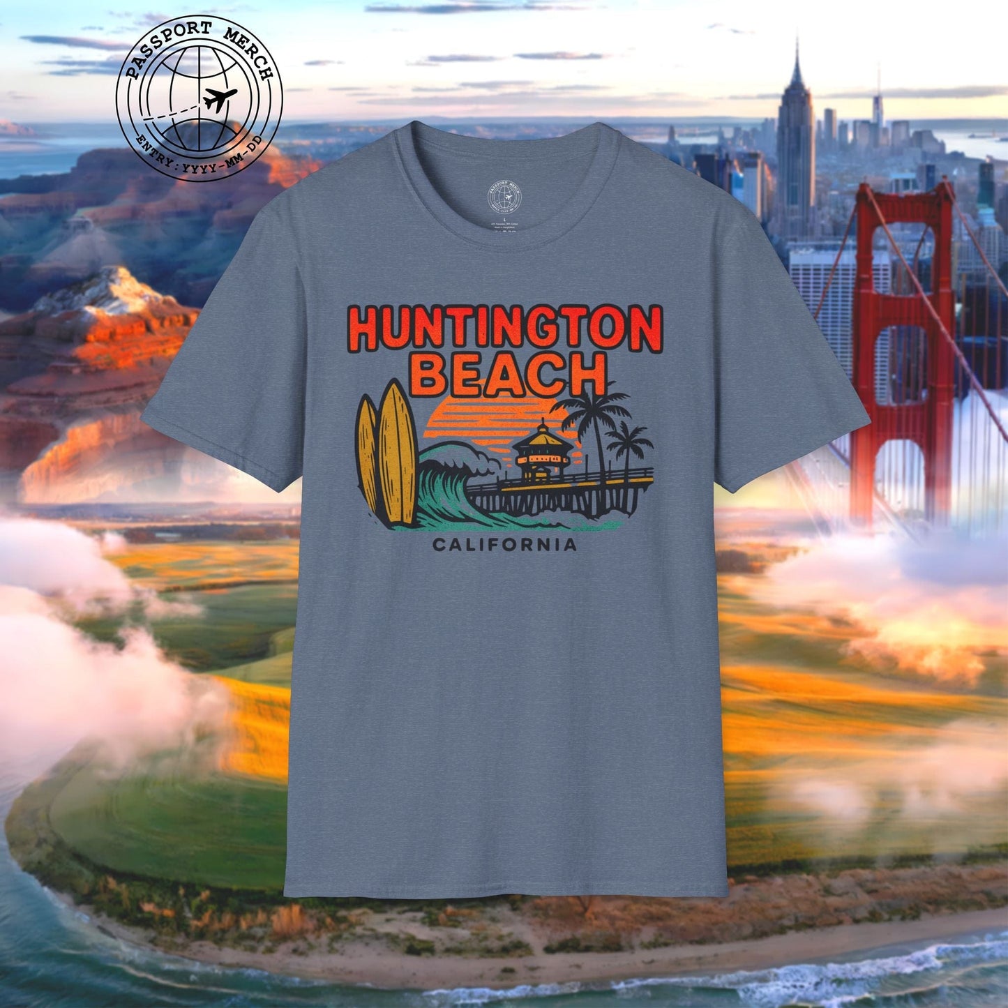 Huntington Beach, California - 80's Vintage T-Shirt