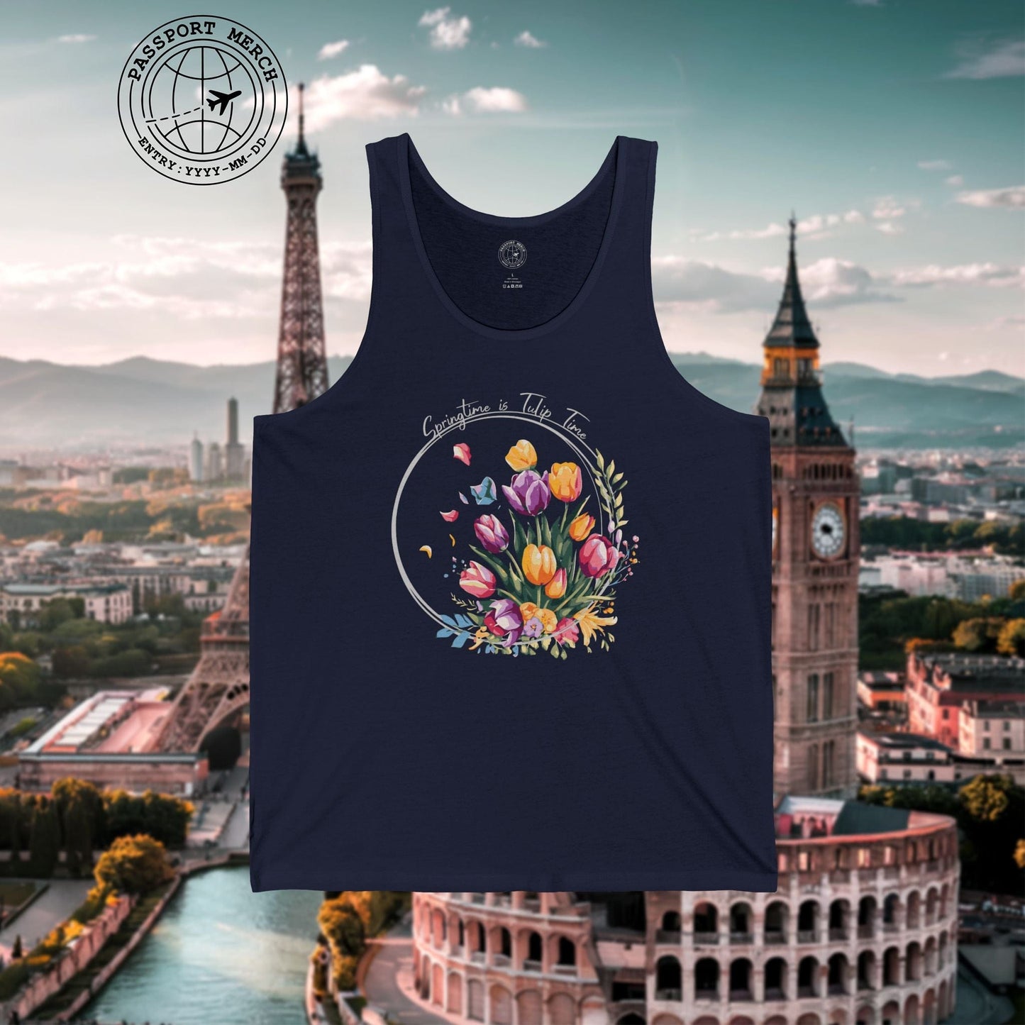 Springtime is Tulip Time in Holland Tank Top