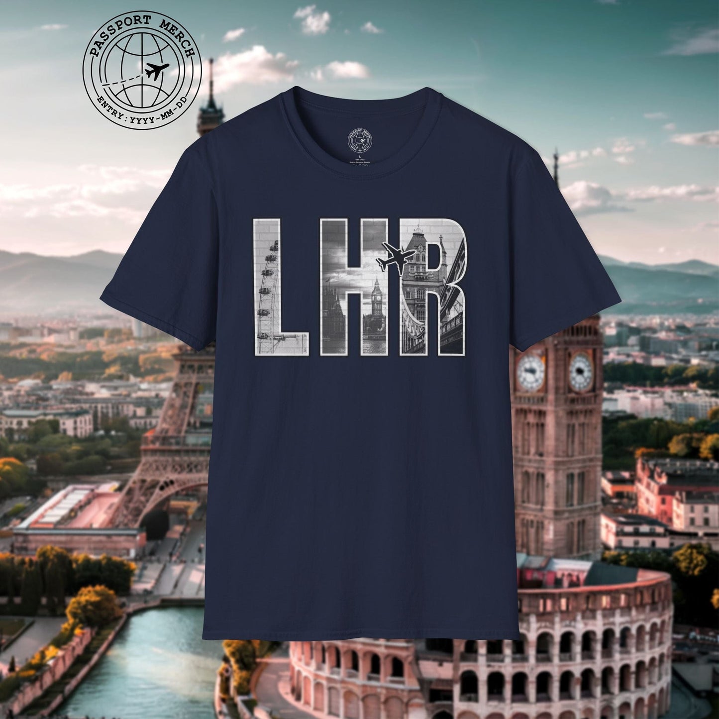 Airport Window London England UK LHR T-Shirt