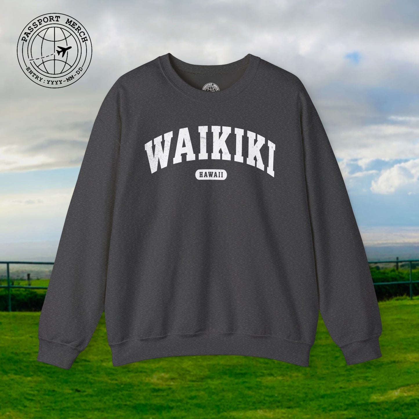 Classic Athletic (Bucket List Edition), Waikiki, Hawaii Crewneck