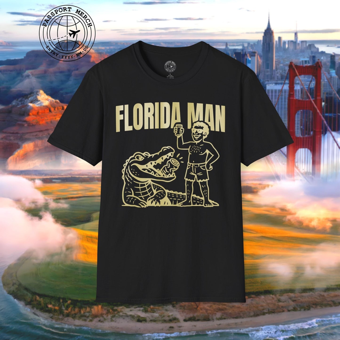 Florida Man Uses Alligator to Open Beer Can T-Shirt