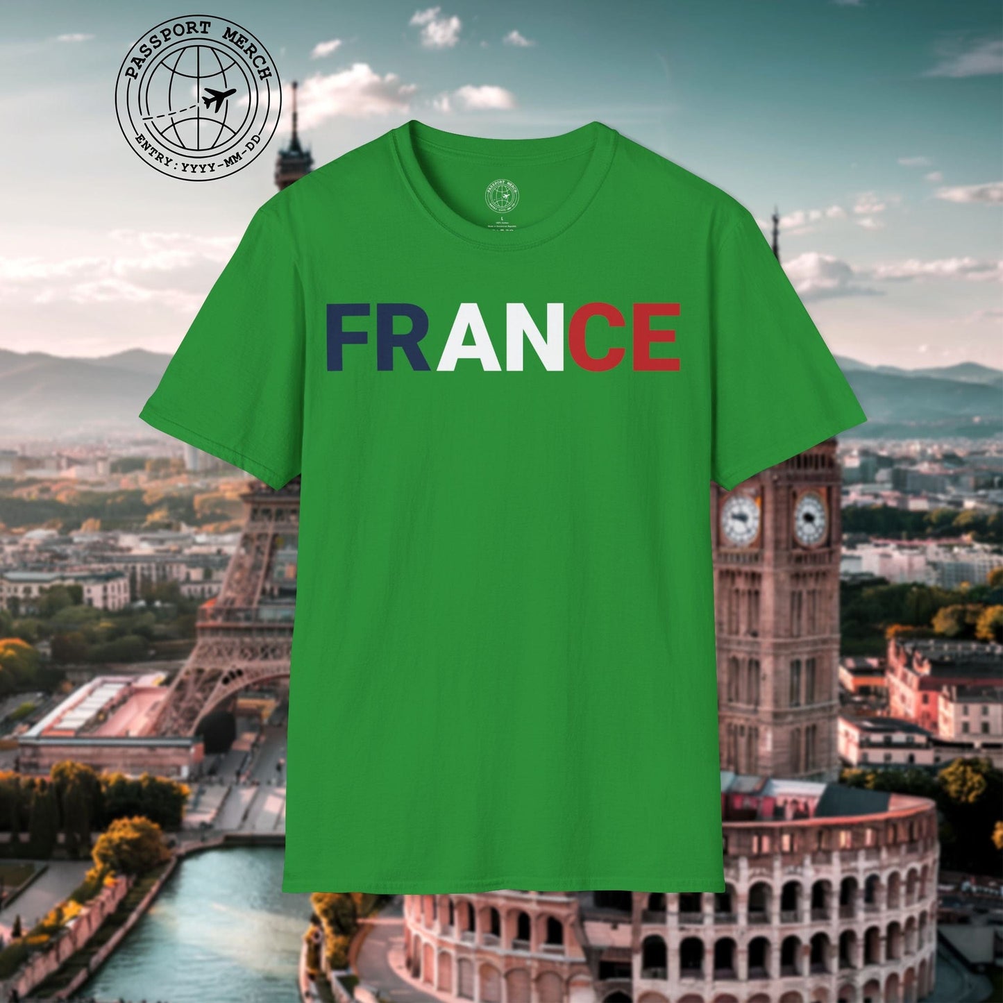 France Patriotism Letter Flag T-Shirt