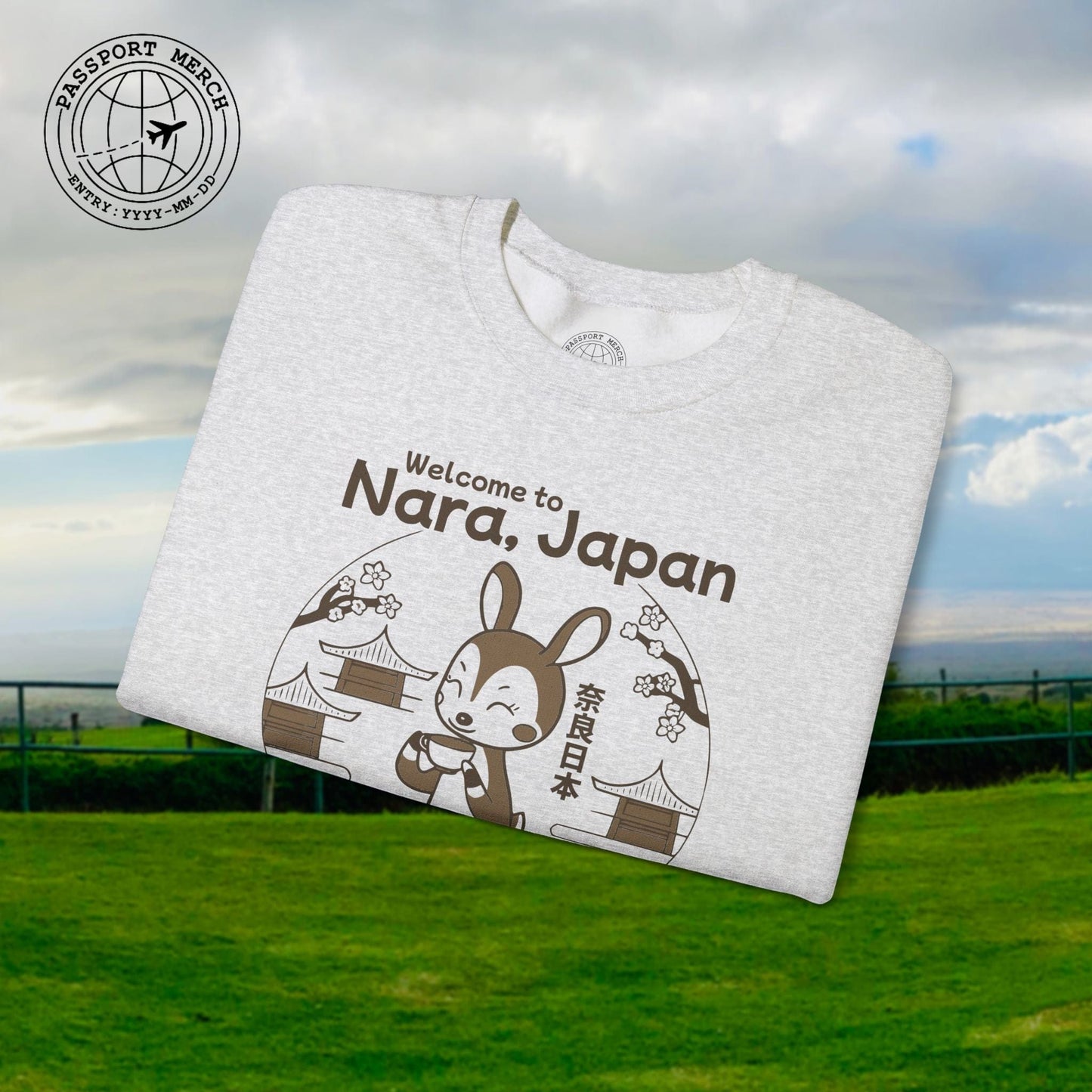 Welcome to Nara, Japan Crewneck
