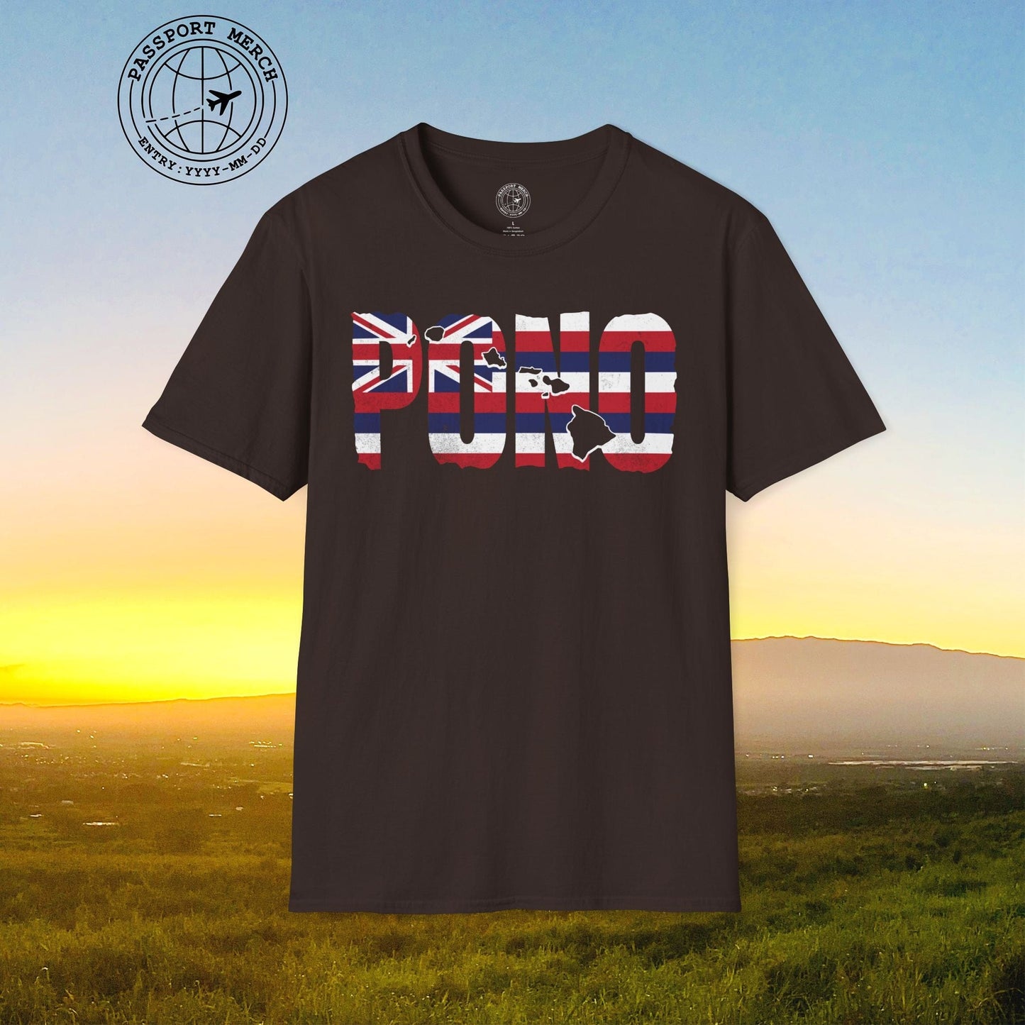 Hawaii Pono Letter Flag T-Shirt