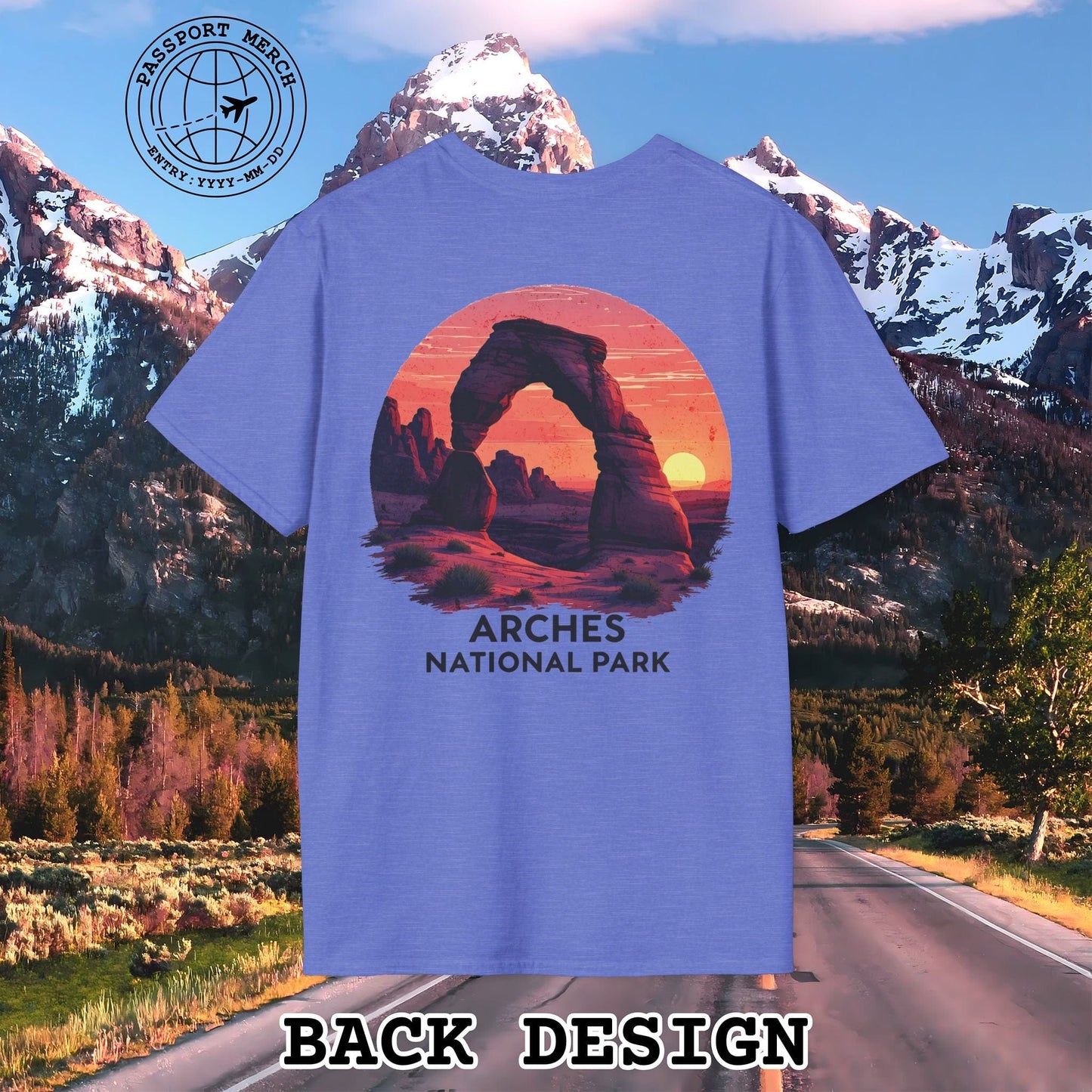 Arches National Park, Utah, Back Print T-Shirt