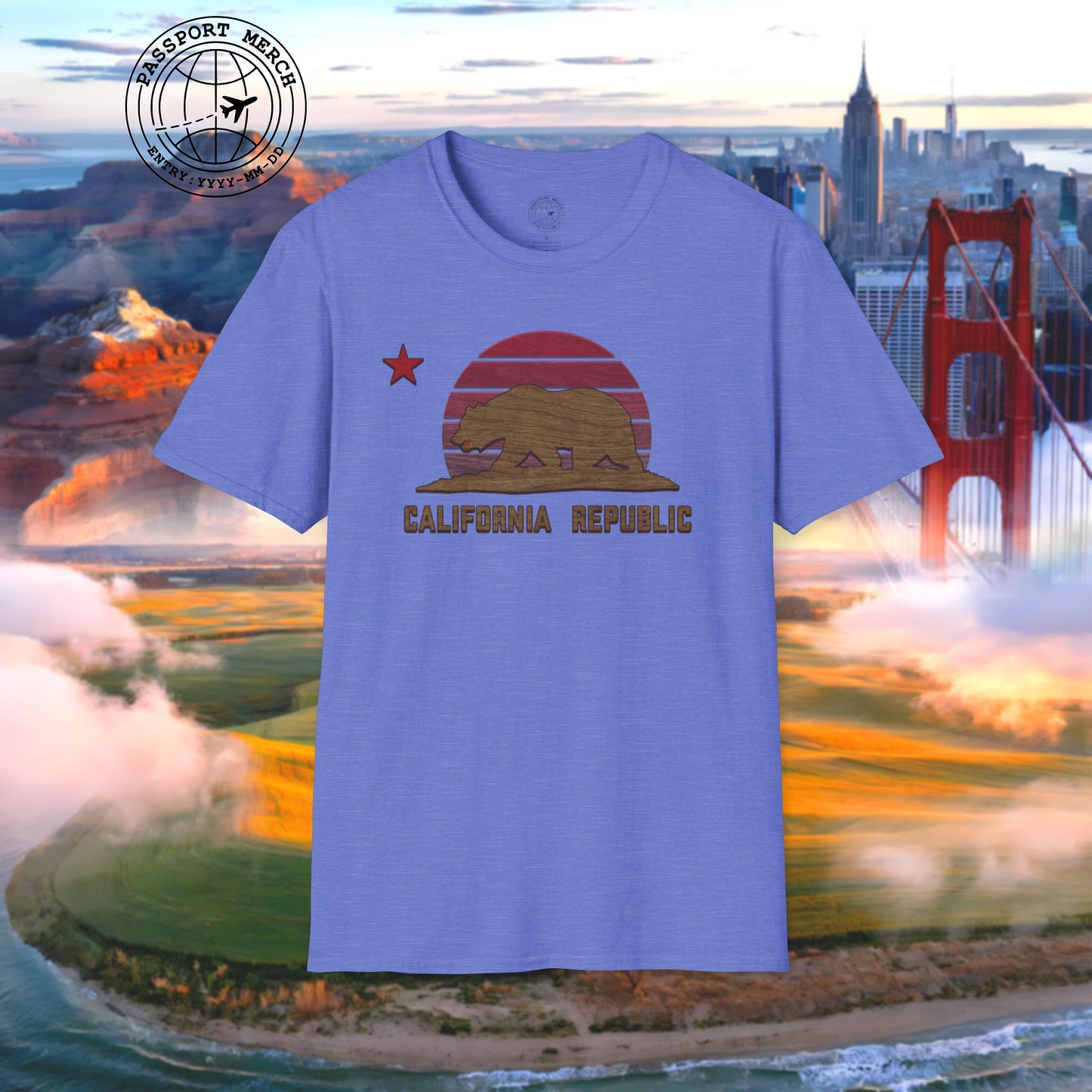 Woodworked Flag of California T-Shirt