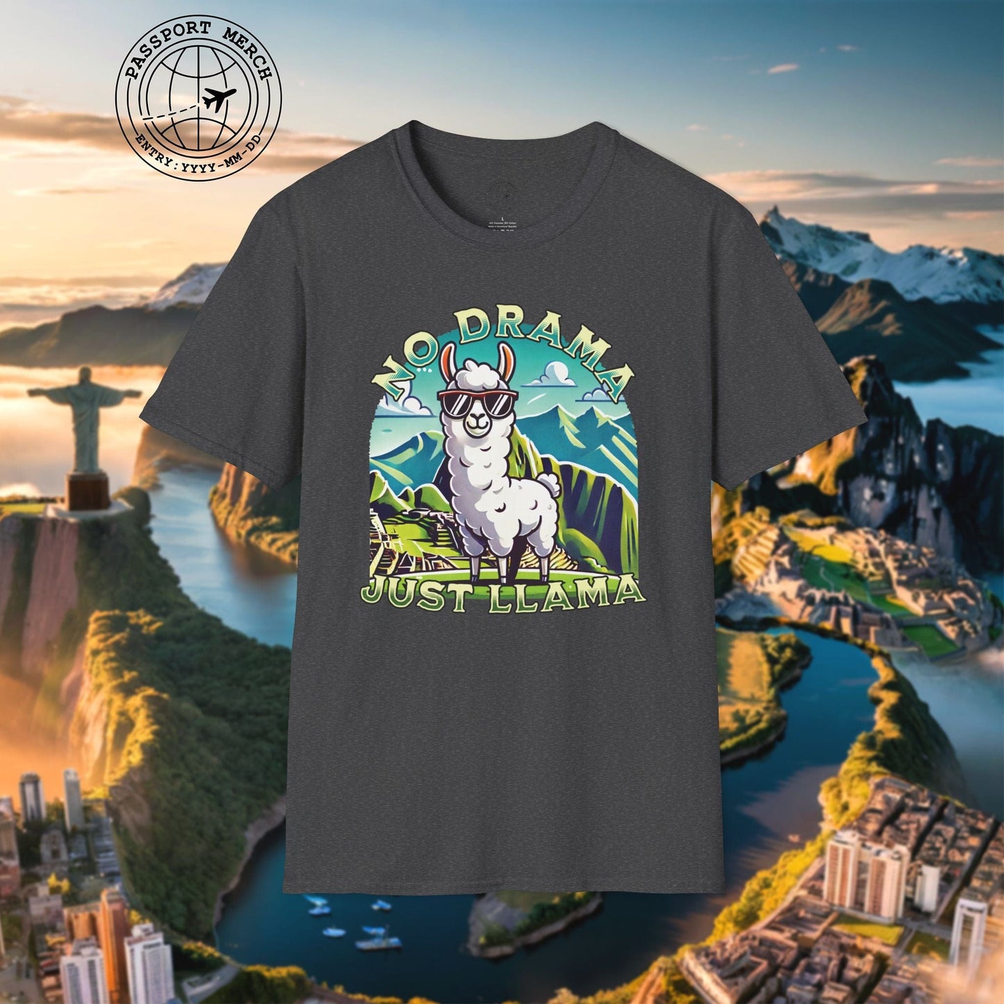 No Drama Just Llama Machu Picchu Peru T-Shirt