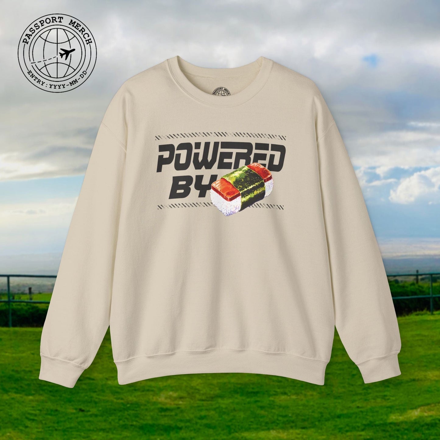 Powered By Musubi, Hawaii Crewneck