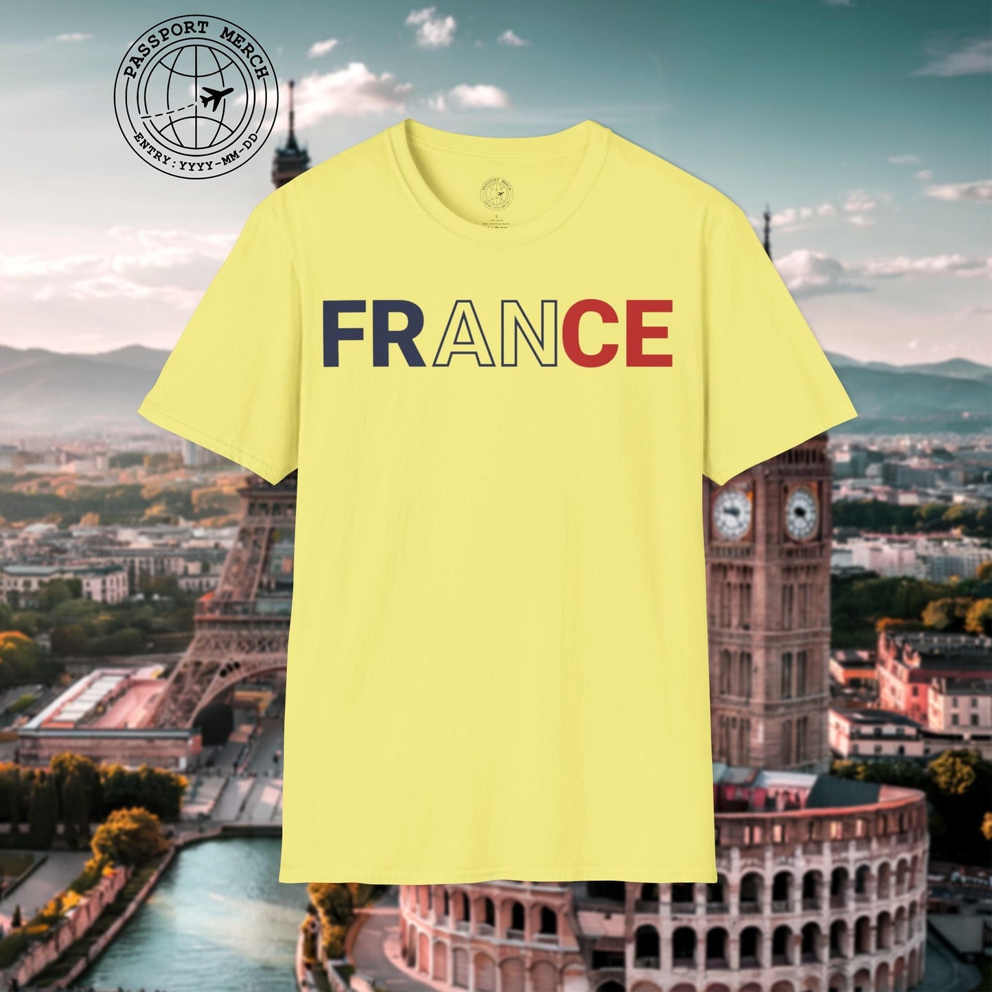 France Patriotism Letter Flag T-Shirt
