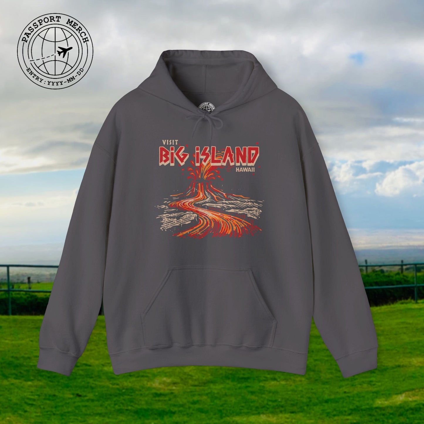 Vintage Visit Big Island, Hawaii Hoodie