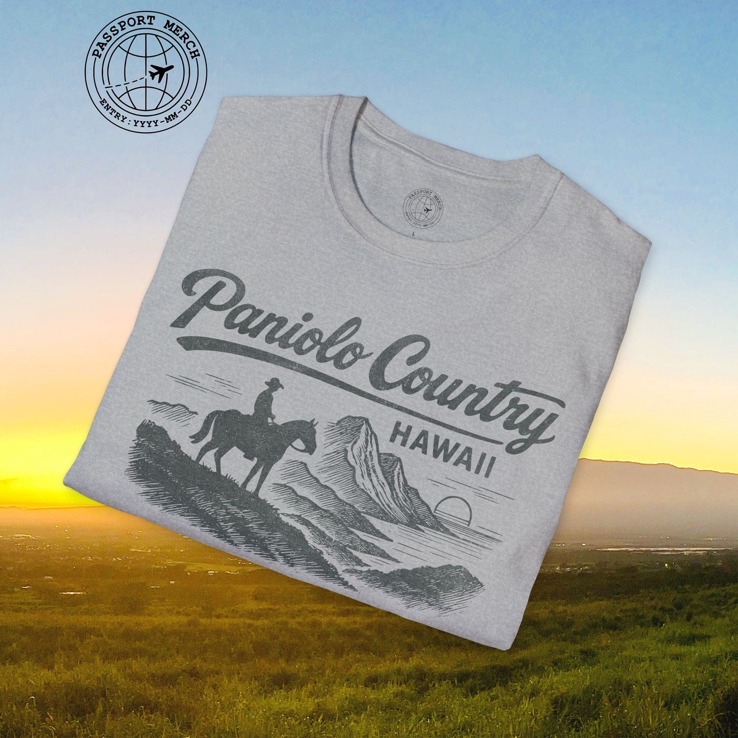 Paniolo Country Vintage Monochrome, Hawaii T-Shirt