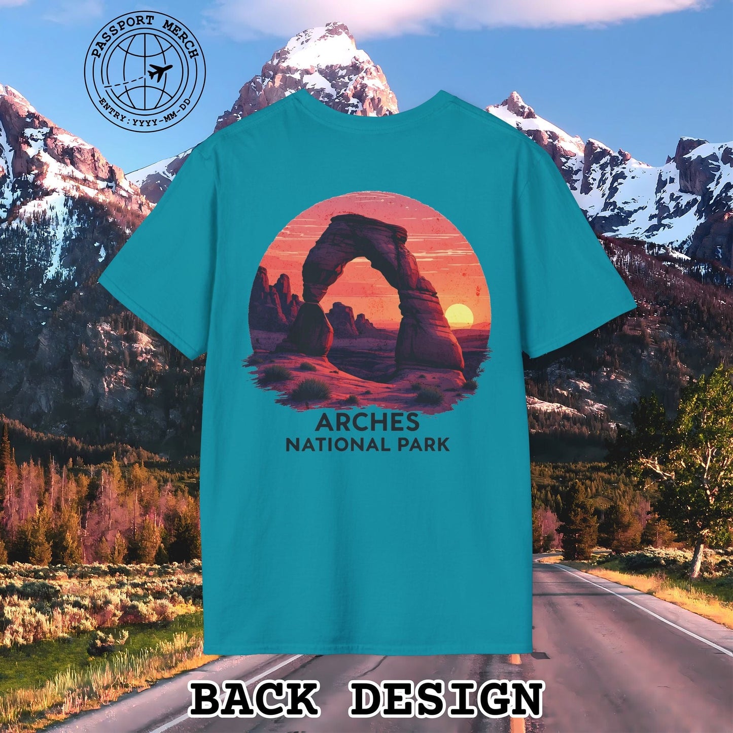 Arches National Park, Utah, Back Print T-Shirt