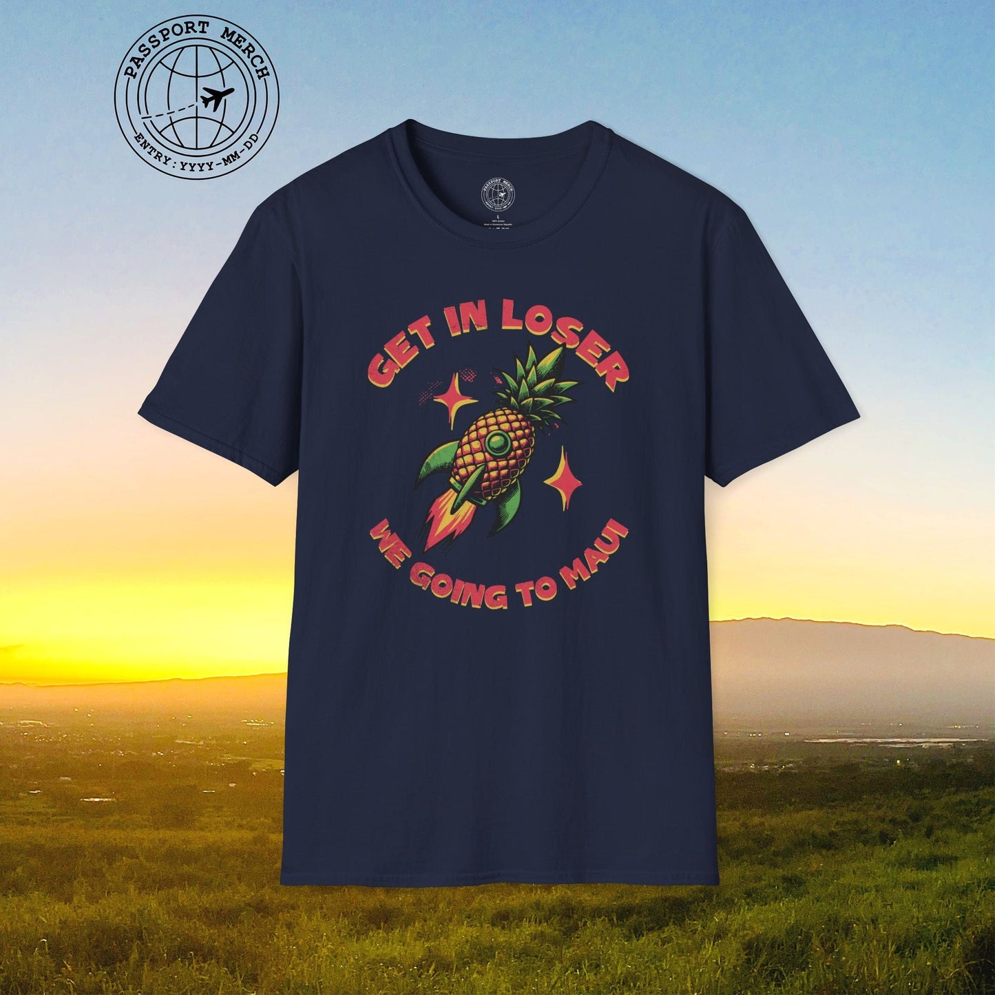 Pineapple Rocket Ship to Maui, Hawaii T-Shirt