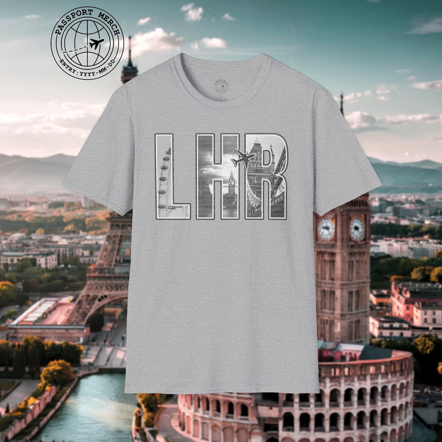 Airport Window London England UK LHR T-Shirt