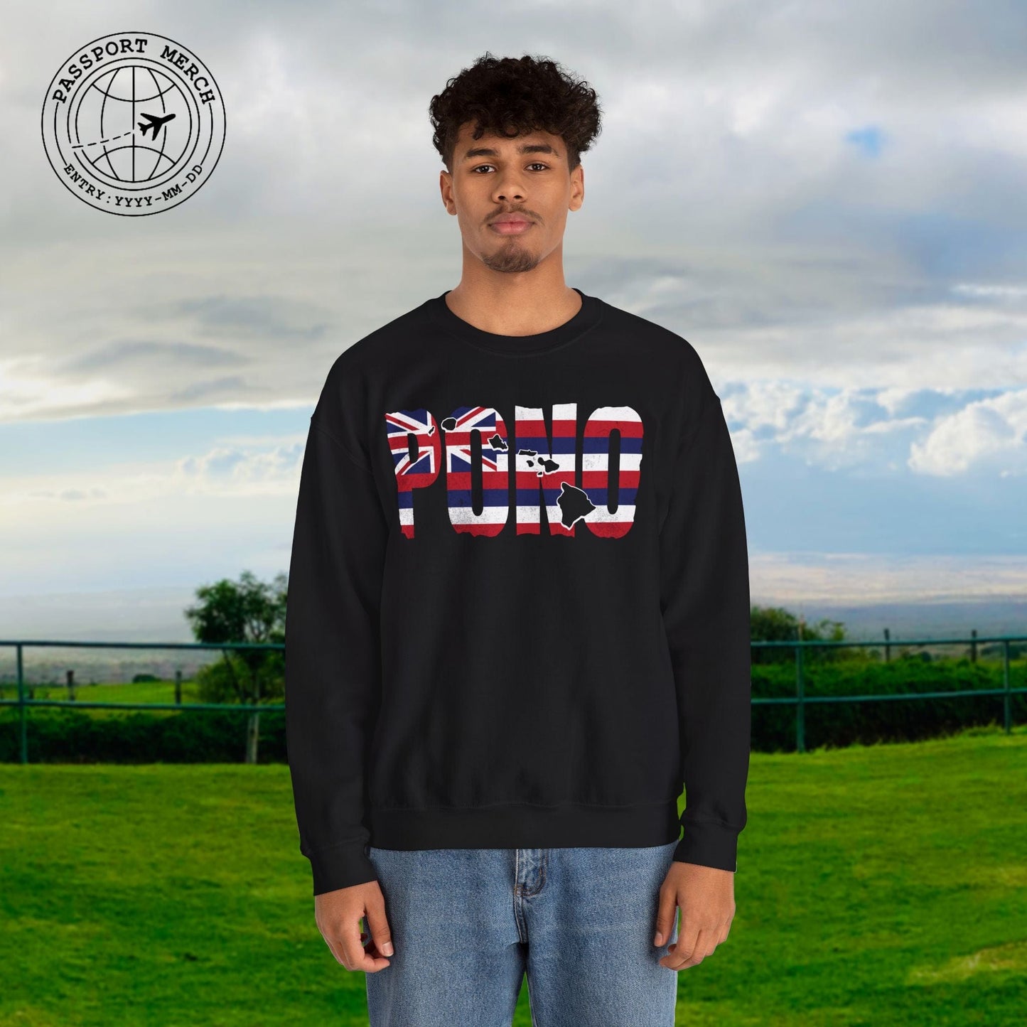 Hawaii Pono Letter Flag Crewneck