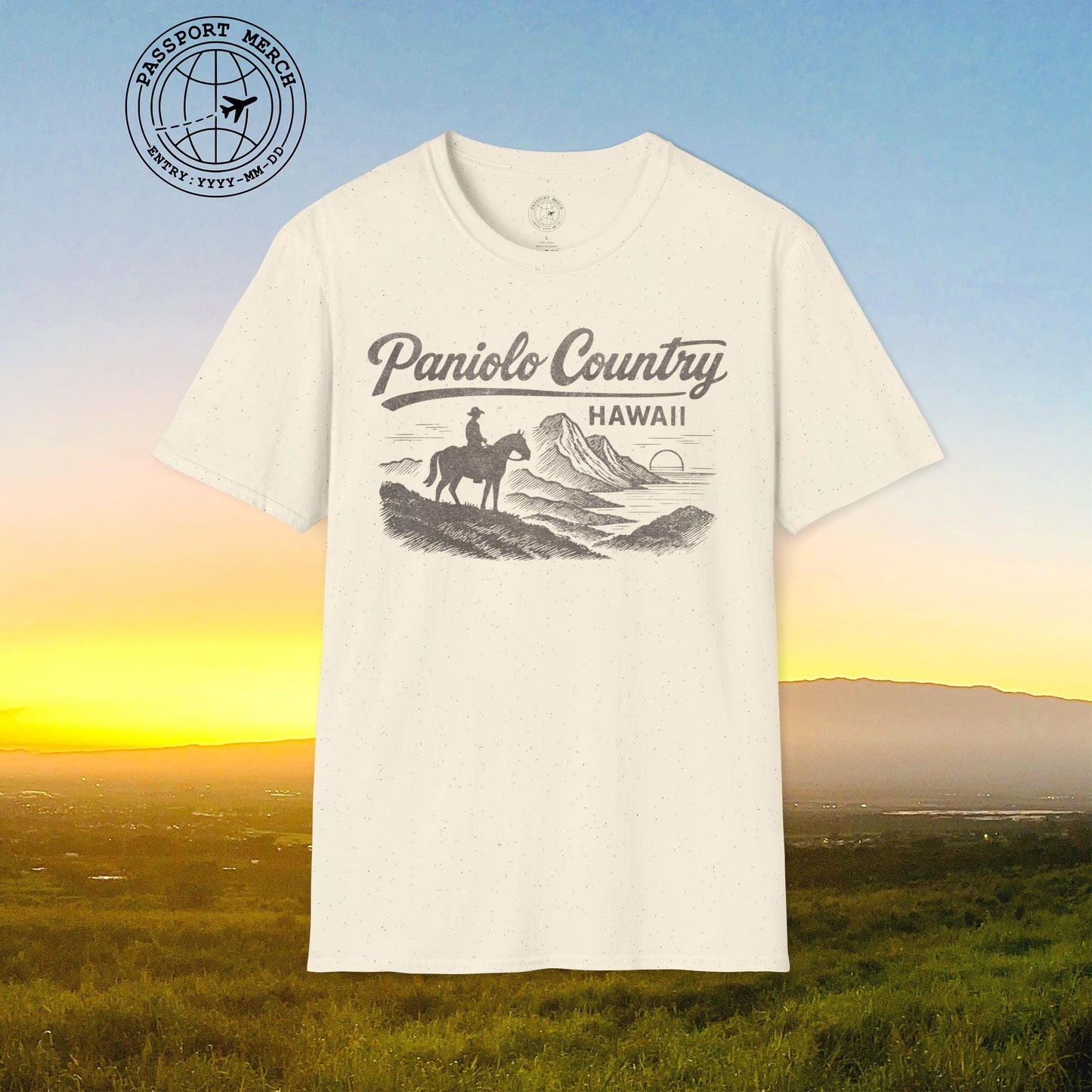 Paniolo Country Vintage Monochrome, Hawaii T-Shirt
