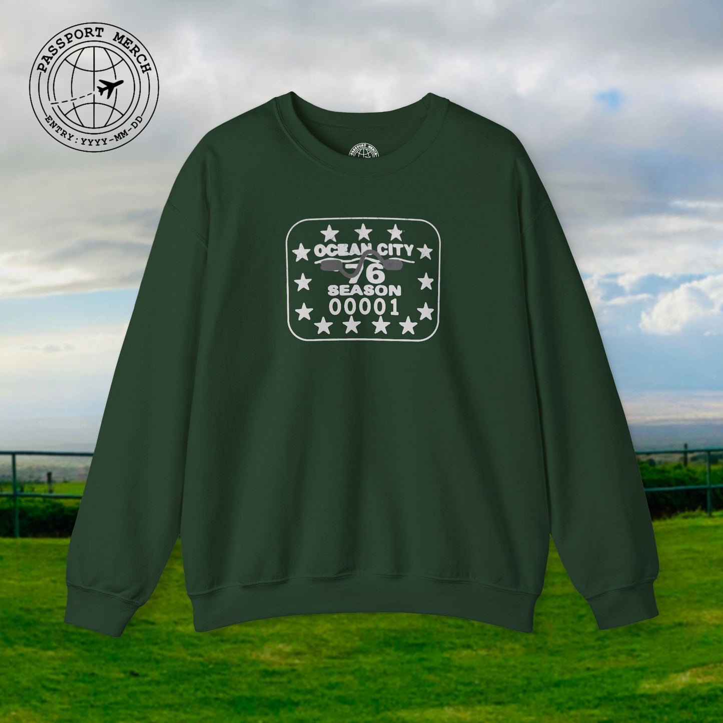 Vintage Ocean City 1976 Beach Tag, New Jersey Crewneck