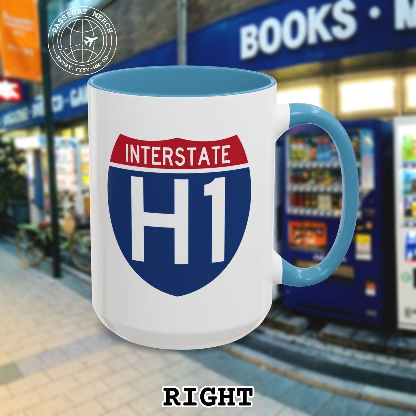 Signs of Wanderlust, Interstate H1, Hawaii 15oz Mug