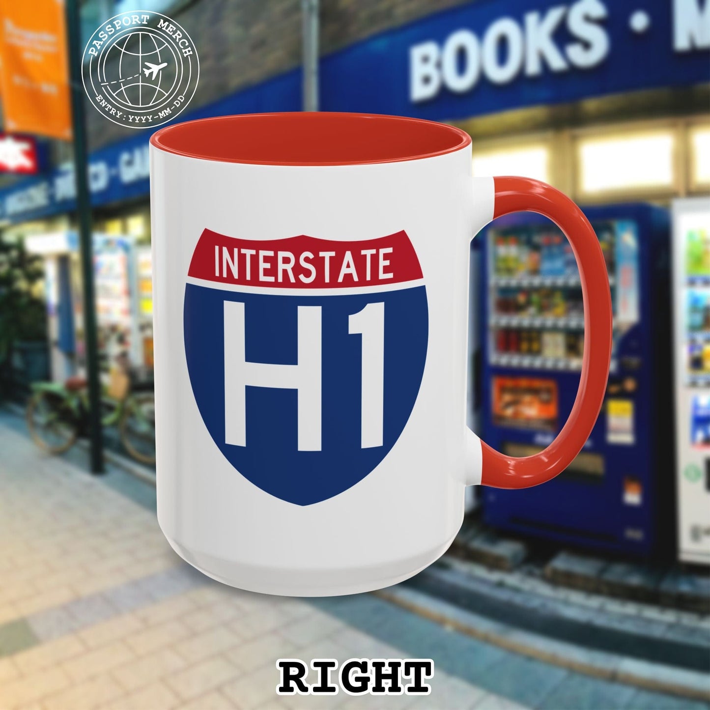 Signs of Wanderlust, Interstate H1, Hawaii 15oz Mug