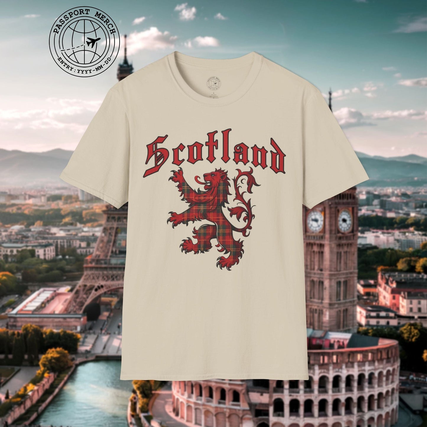 Tartan Lion Rampant, Scotland, UK T-Shirt