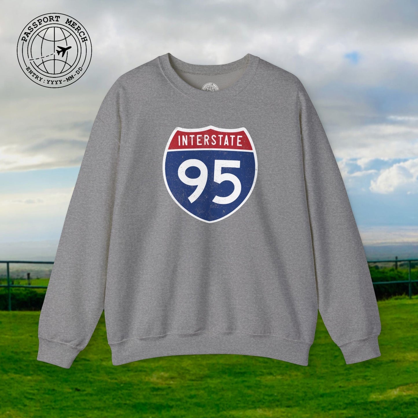 Signs of Wanderlust, Interstate 95, USA Crewneck