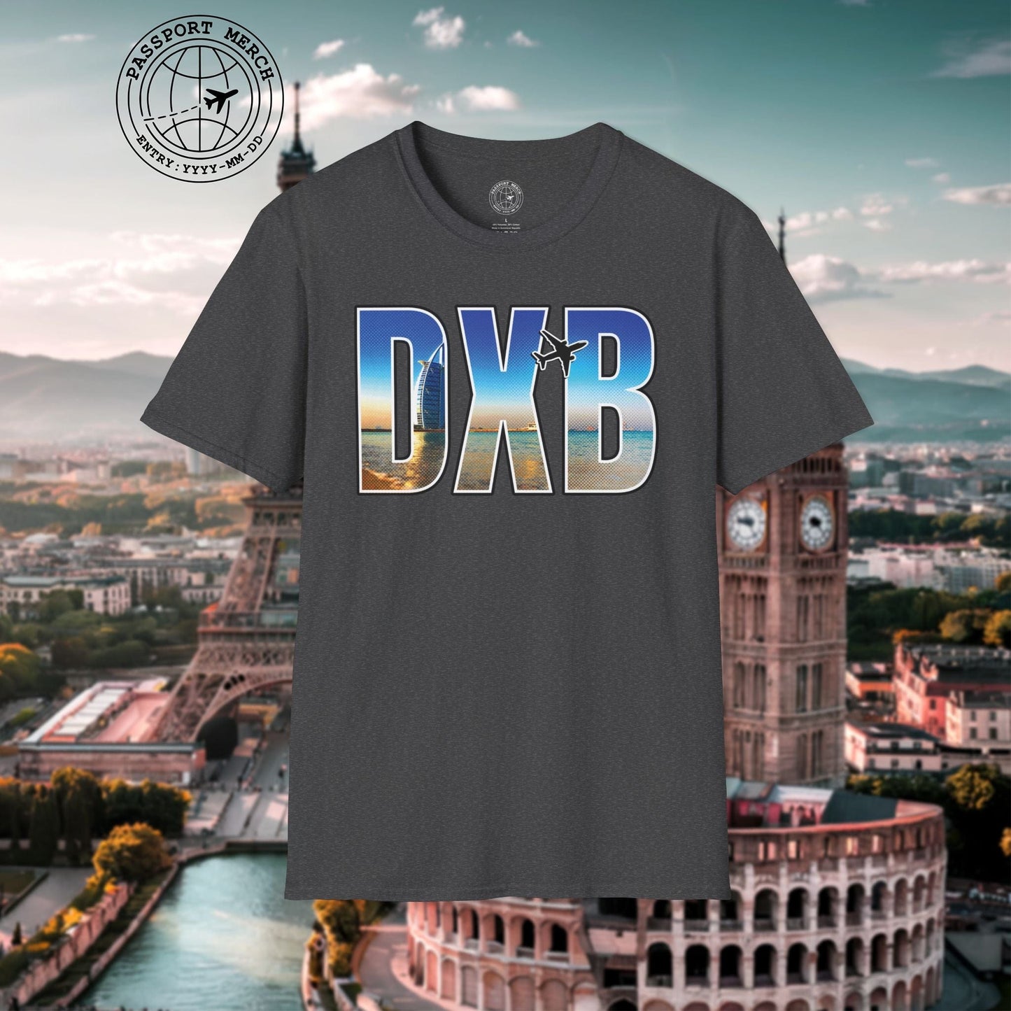 Airport Window Dubai United Arab Emirates DXB T-Shirt