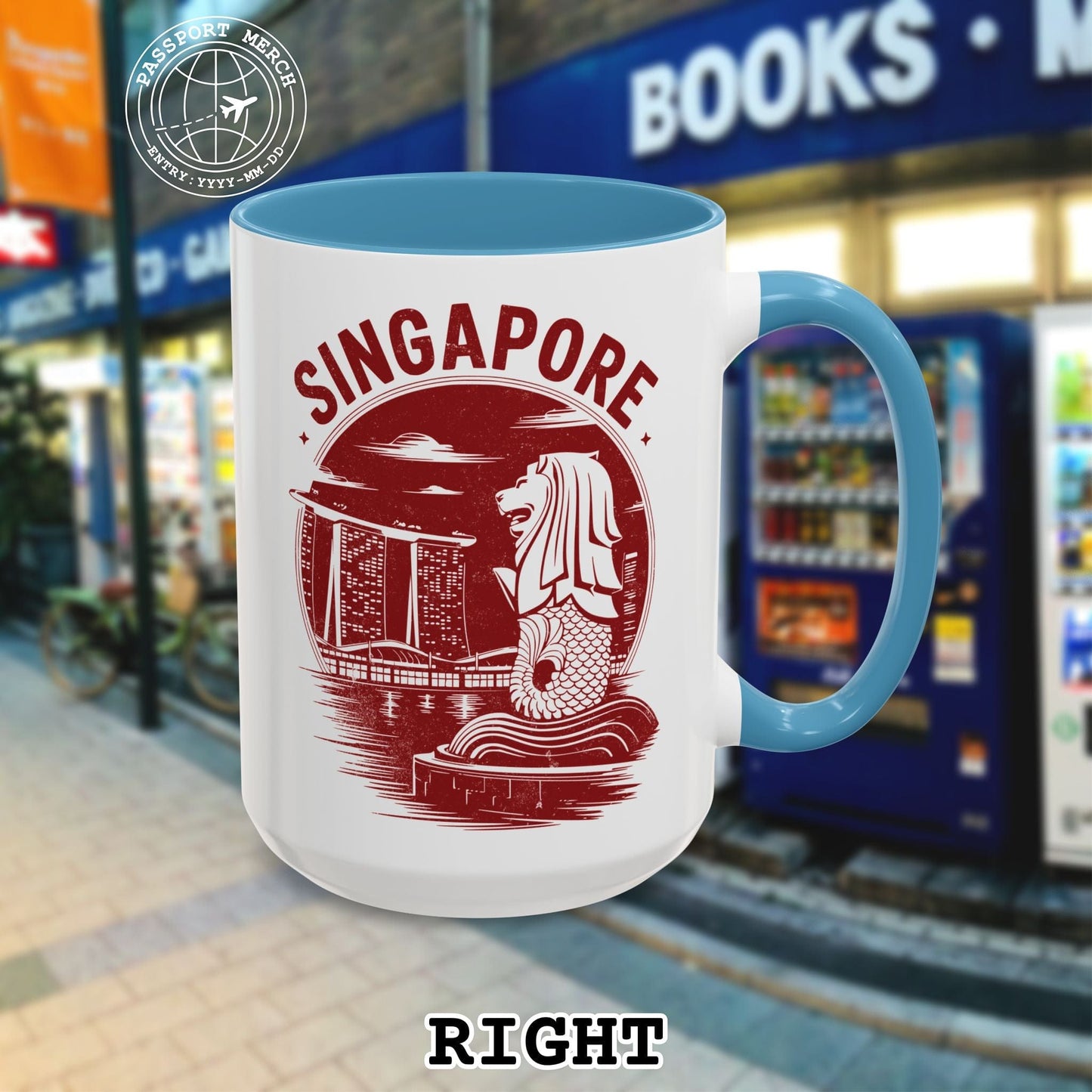 Vintage Singapore Merlion 15oz Mug