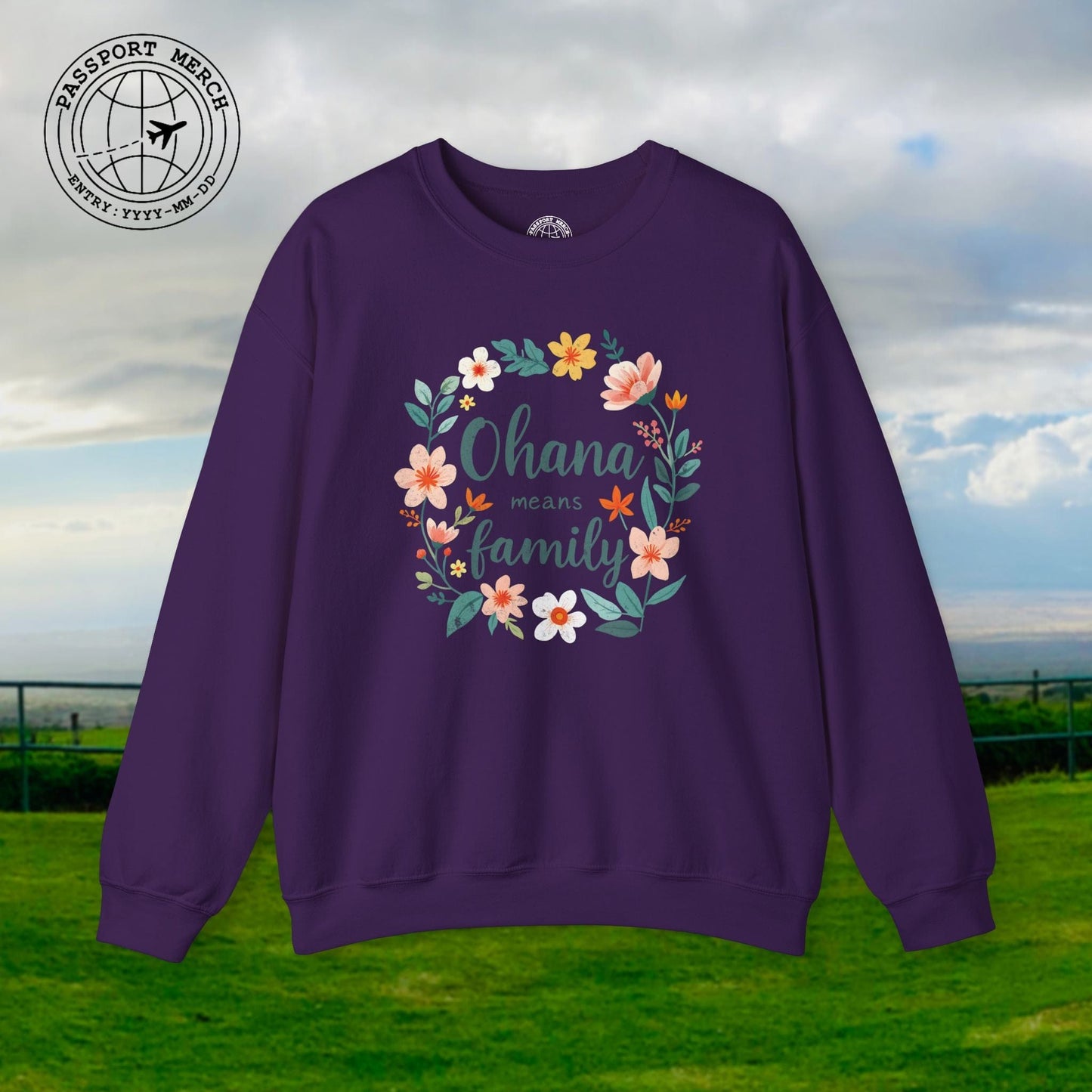 Ohana Means Family, Hawaii Crewneck