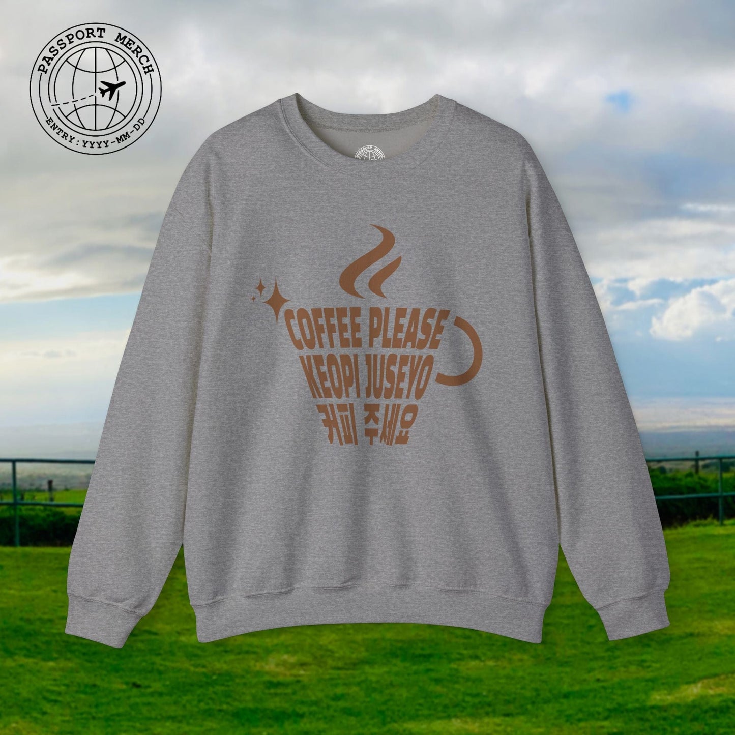 Coffee Please. Keopi Juseyo. Korea Crewneck