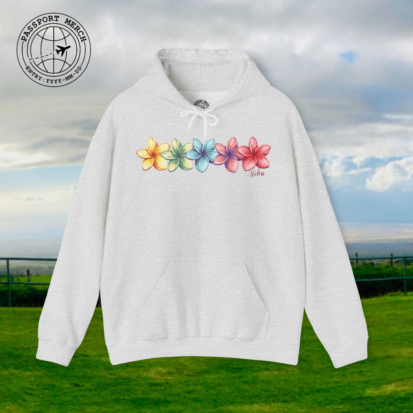 Five Vibrant Plumerias, Hawaii Hoodie