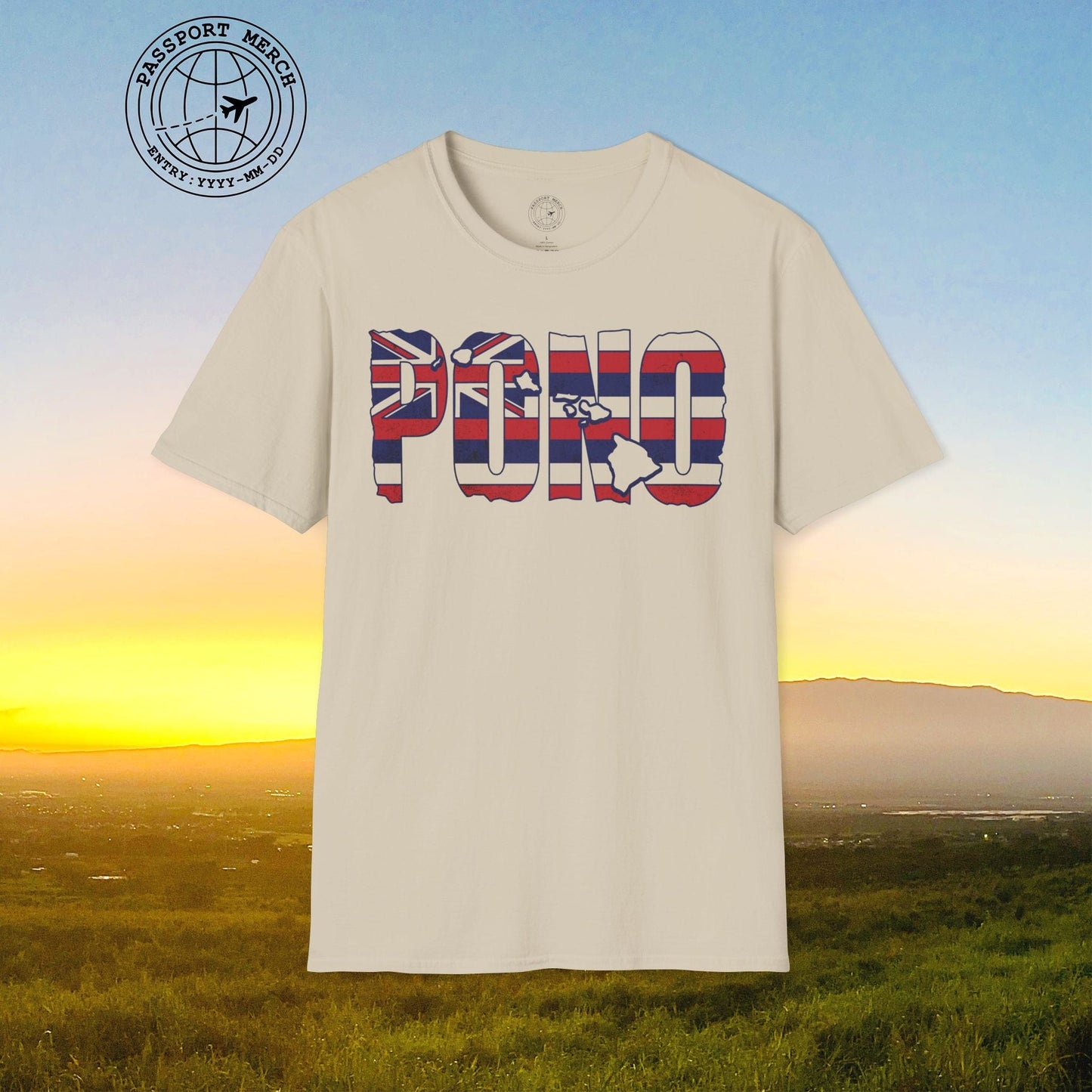 Hawaii Pono Letter Flag T-Shirt
