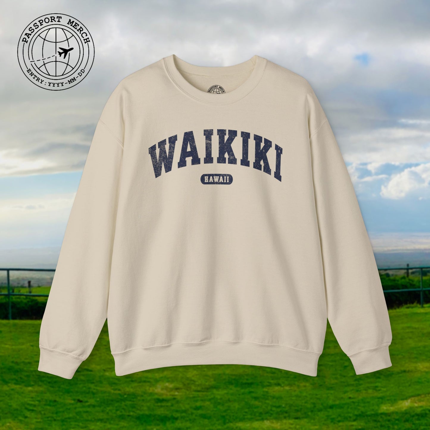 Classic Athletic (Bucket List Edition), Waikiki, Hawaii Crewneck