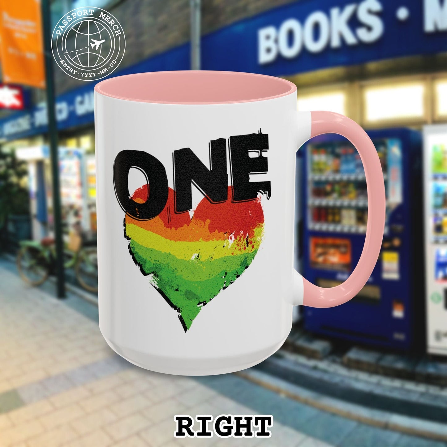 One Heart, Jamaican Reggae 15oz Mug