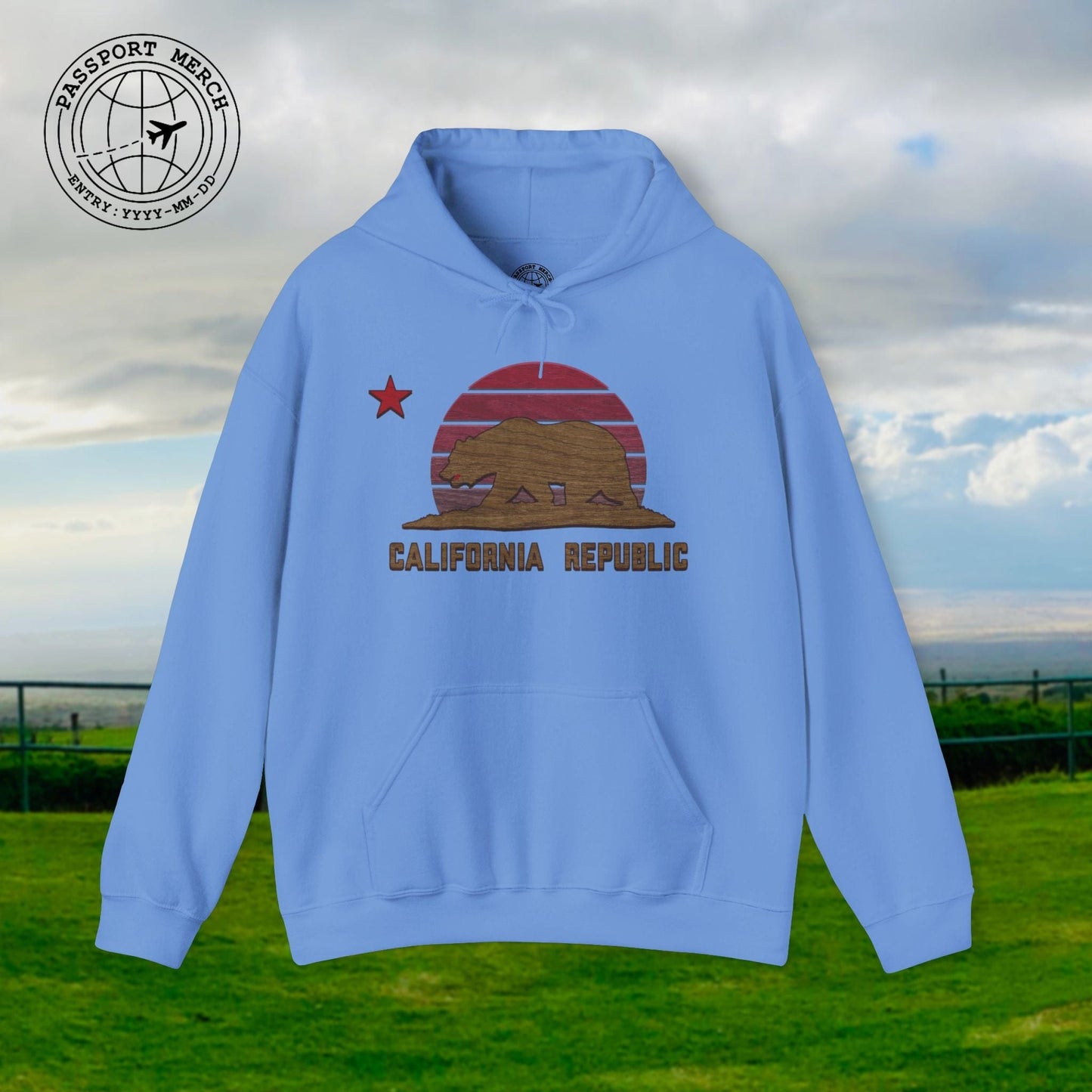 Woodworked Flag of California Hoodie