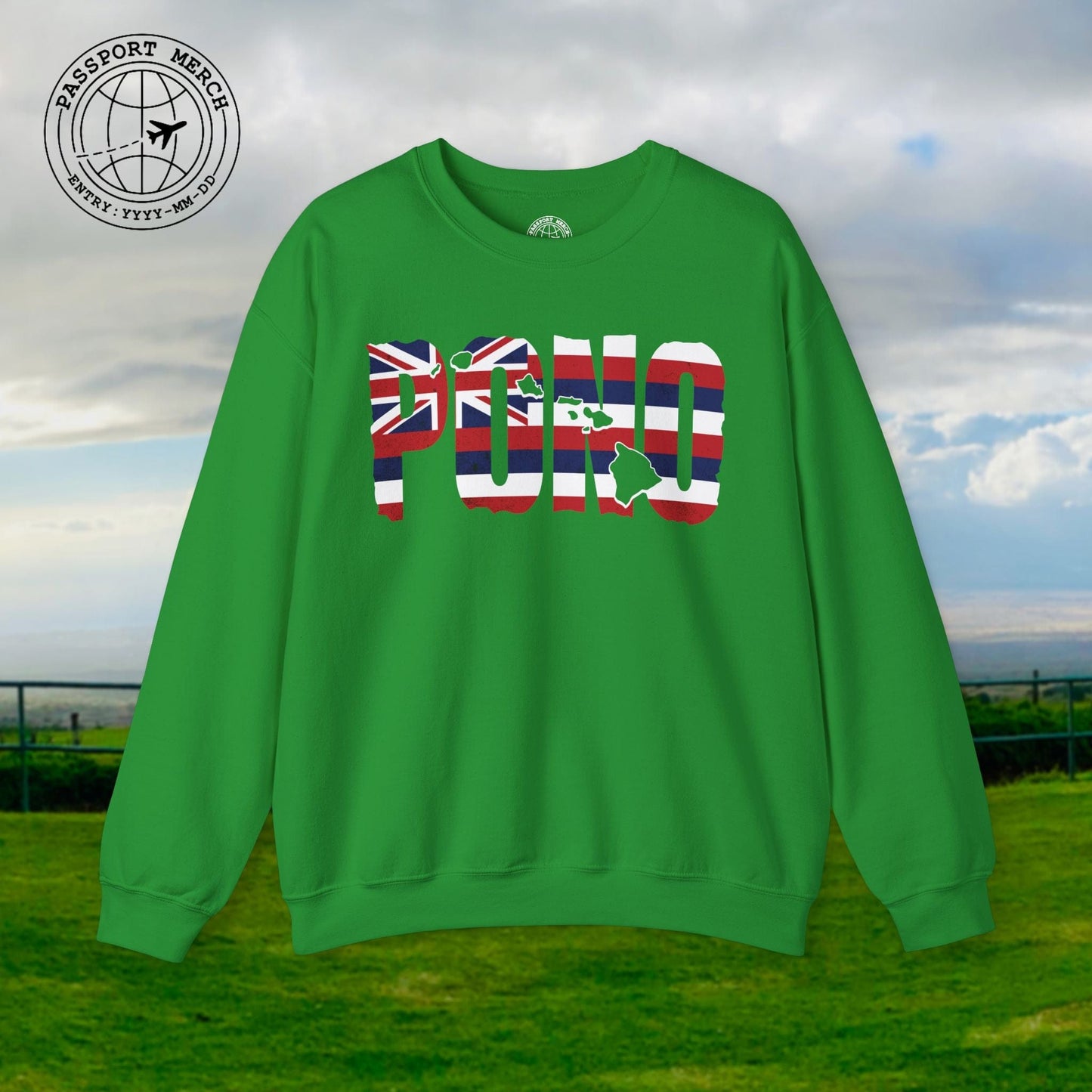 Hawaii Pono Letter Flag Crewneck