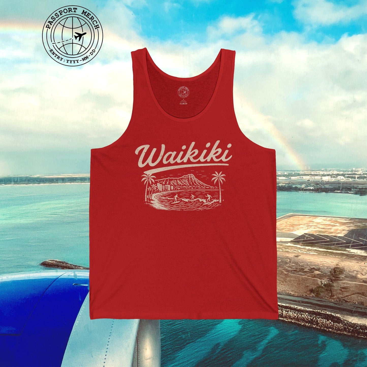 Monochrome Dreams of Waikiki, Hawaii Tank Top