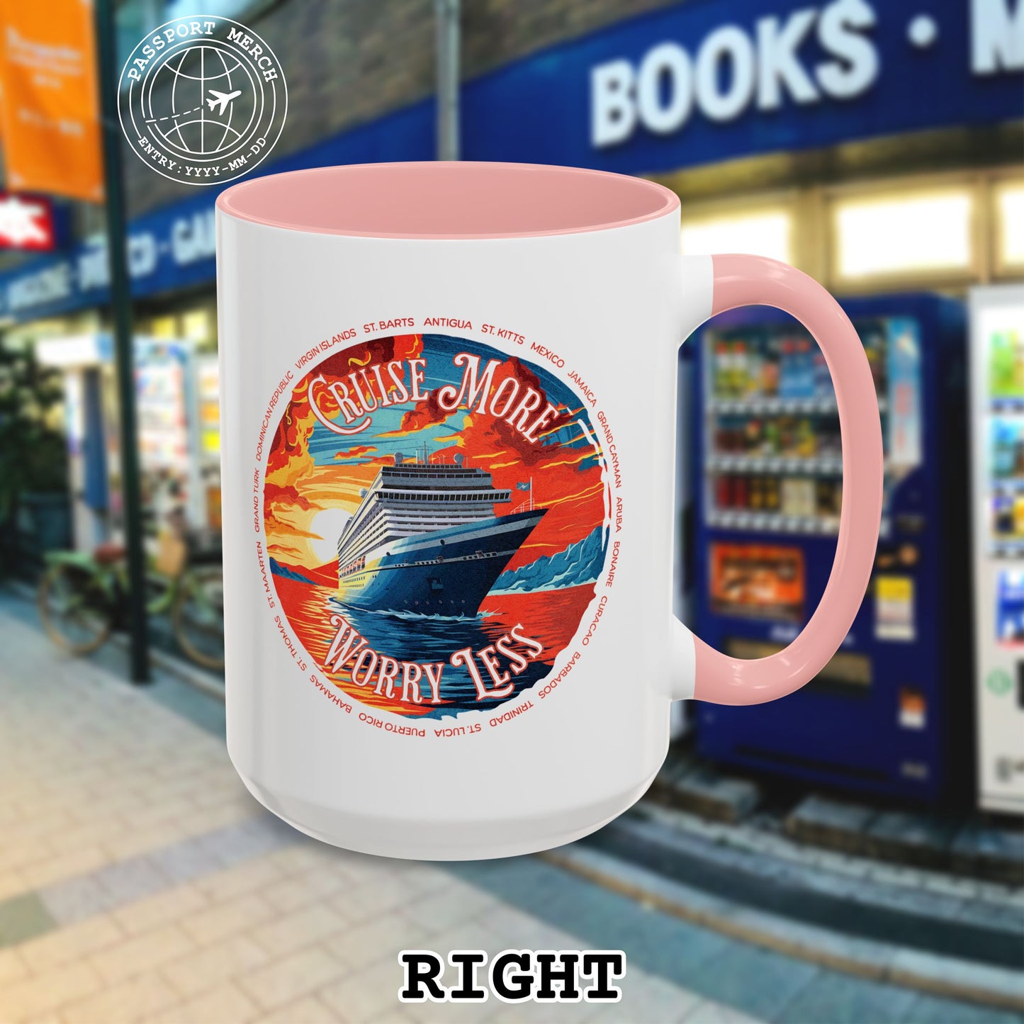 Cruise More Worry Less Caribbean 15oz Mug