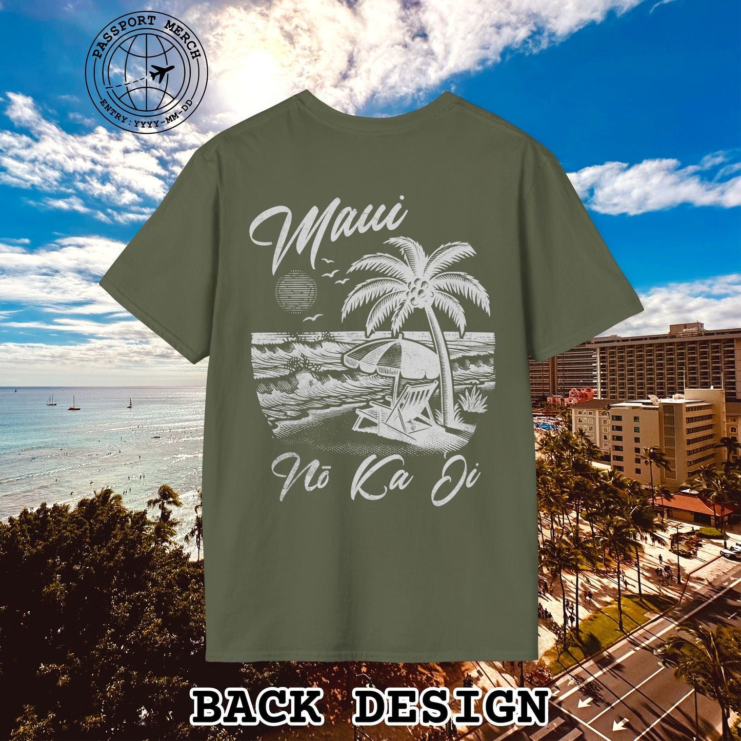 Maui No Ka Oi Hawaii, Back Print T-Shirt