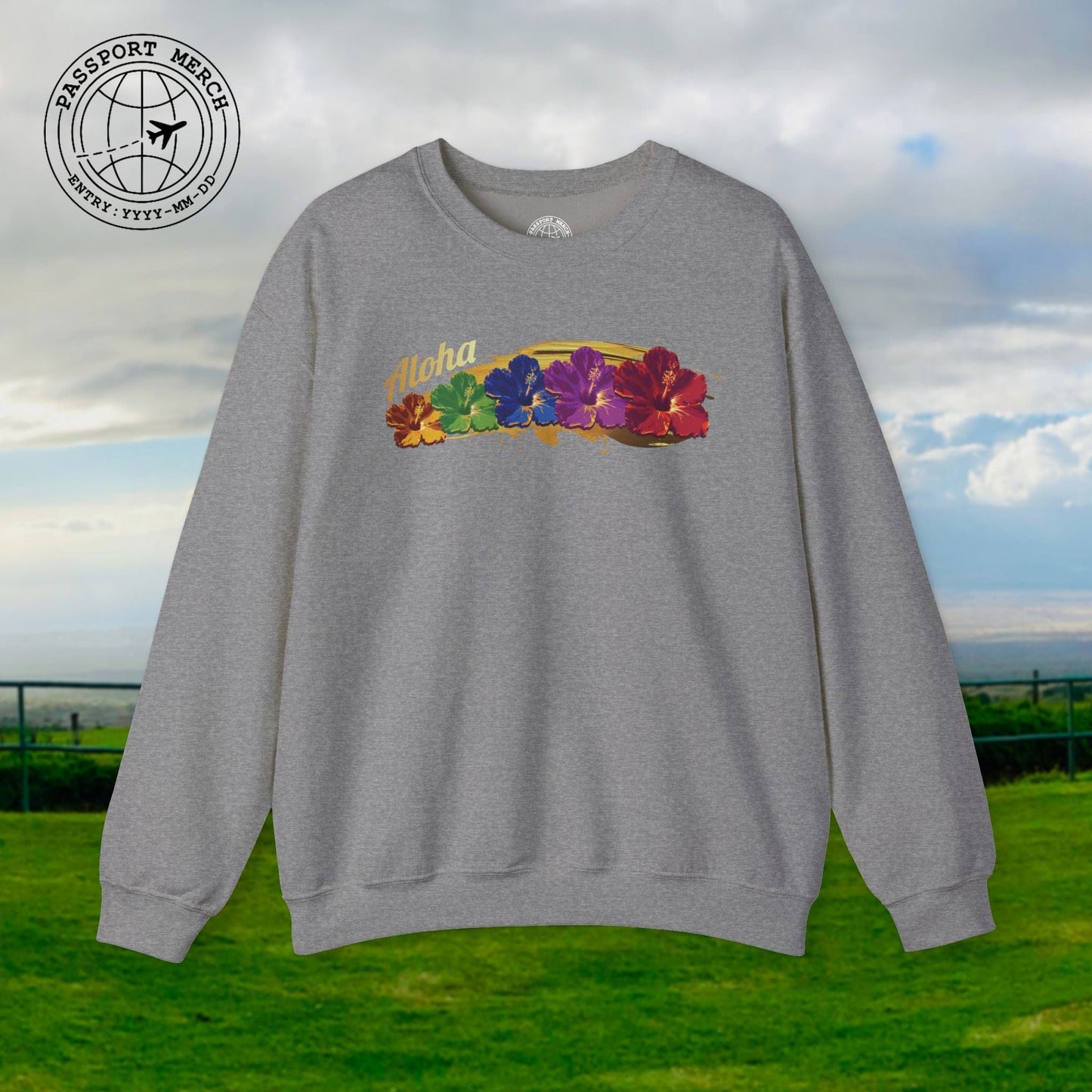 Pop Art Hibiscus, Hawaii Crewneck